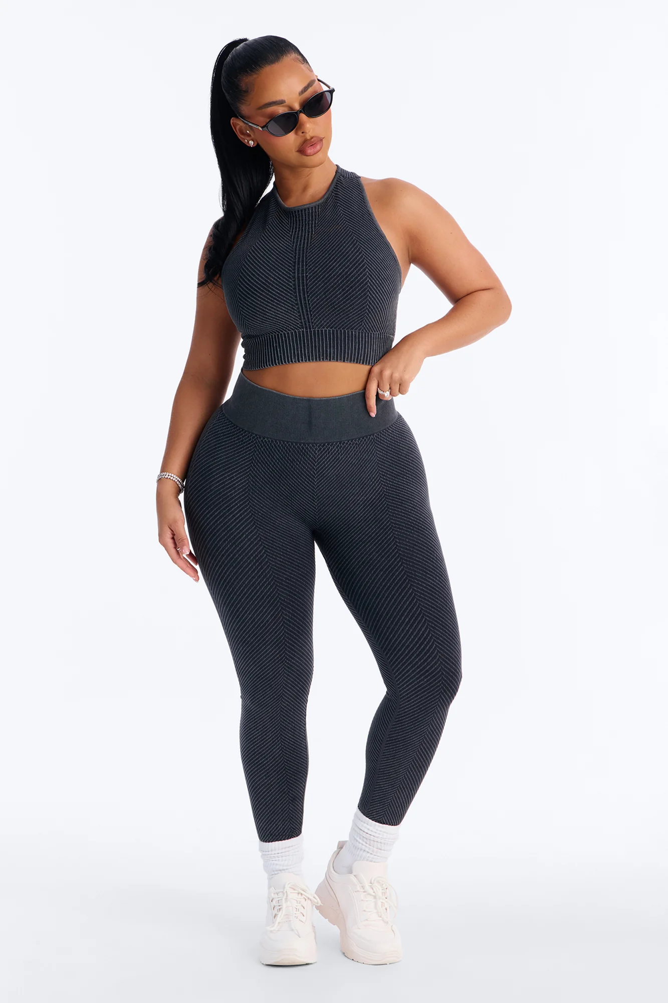 High Function Seamless Legging Set - Black - Image 2