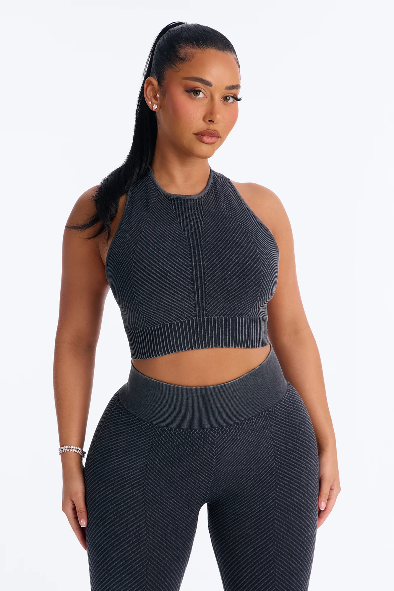 High Function Seamless Legging Set - Black - Image 3