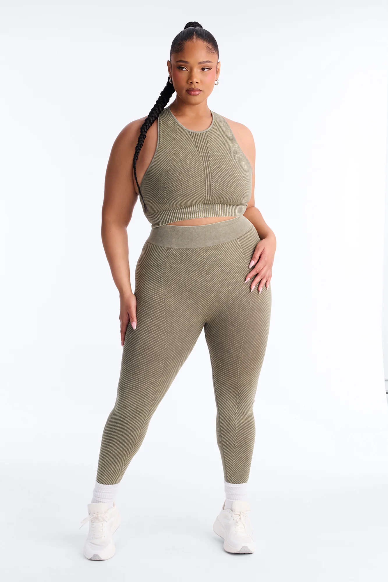 High Function Seamless Legging Set - Olive - Image 5