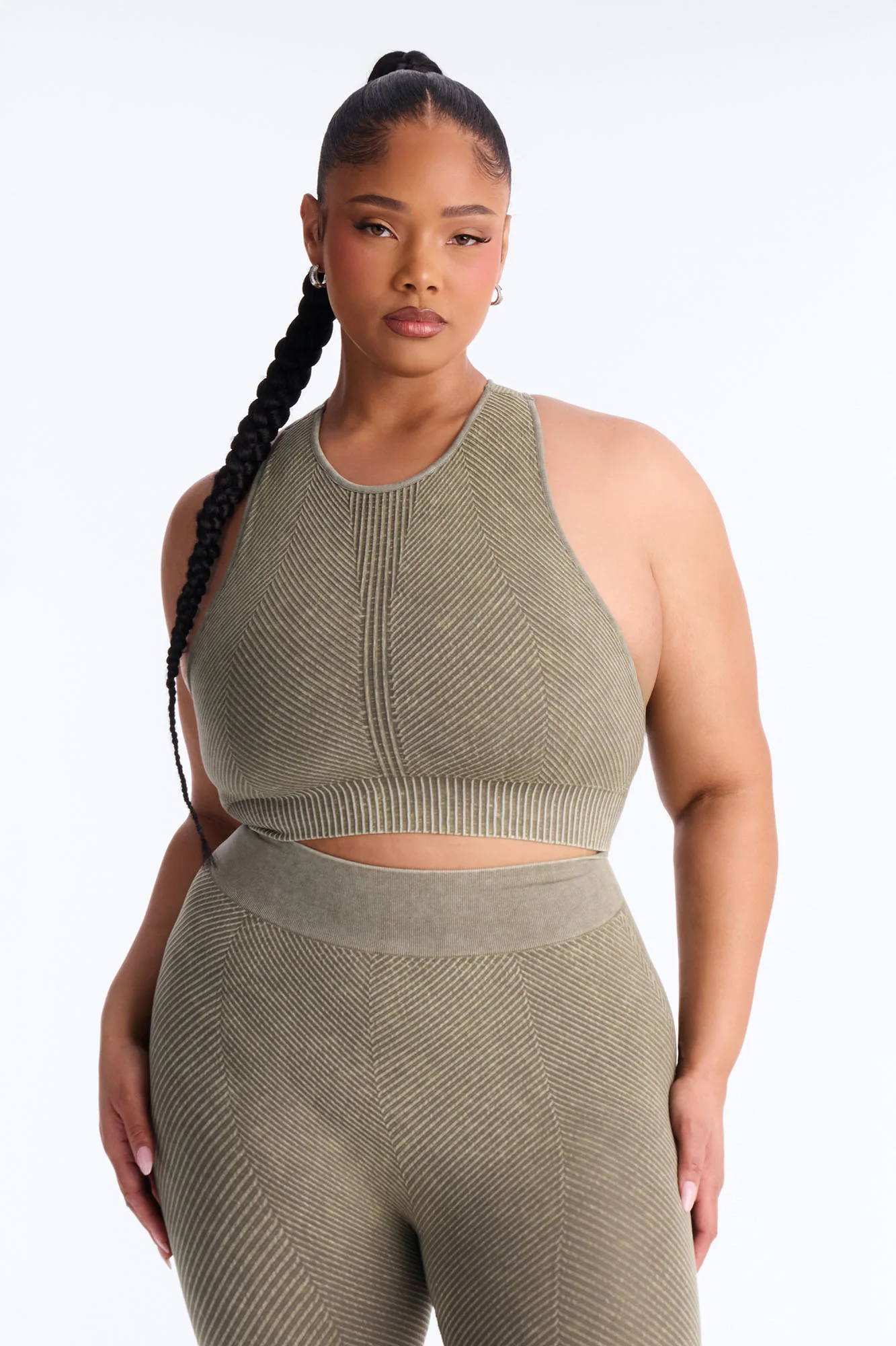 High Function Seamless Legging Set - Olive - Image 6