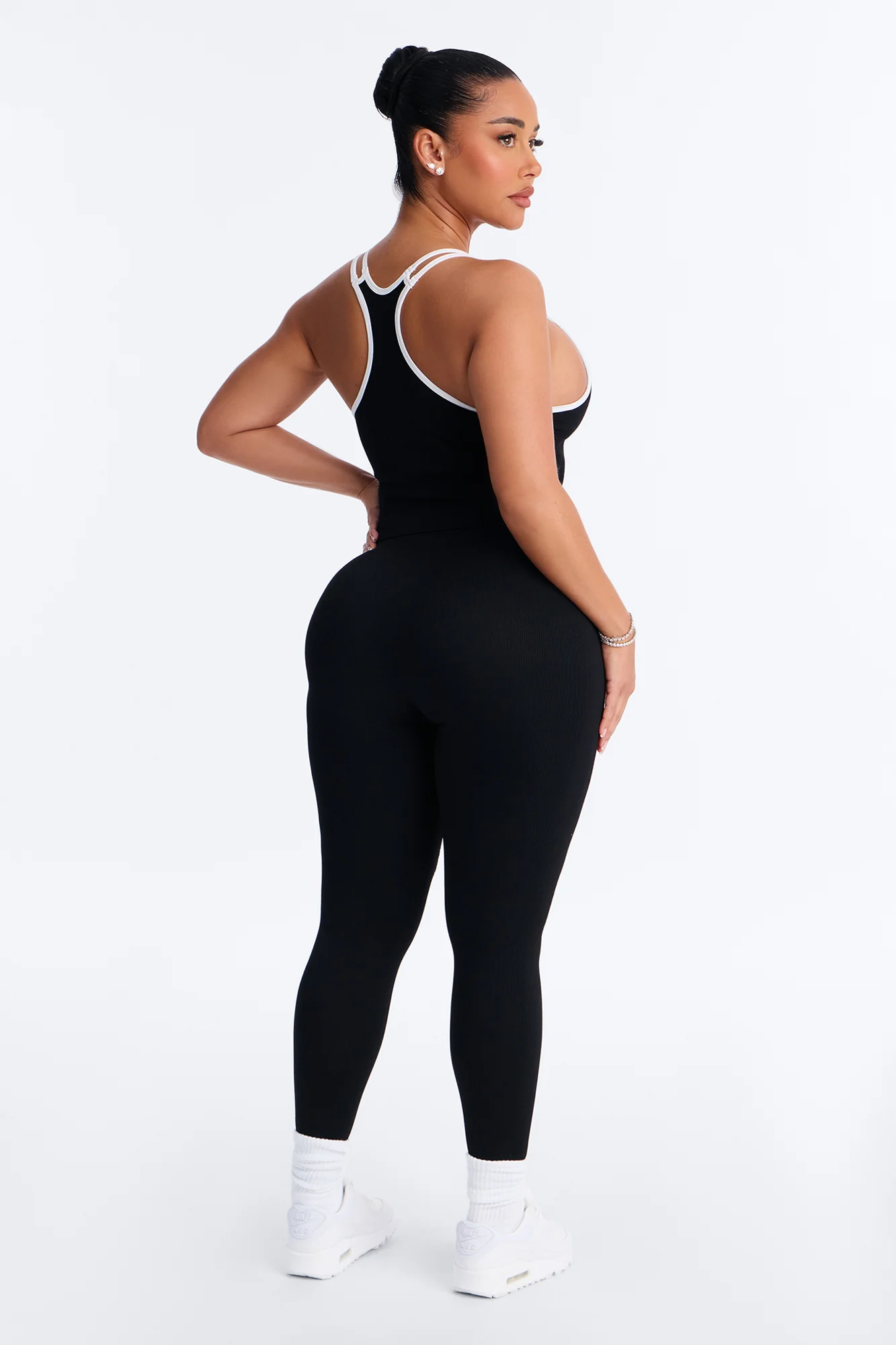 High Impact Seamless Legging Set - Black - Image 3
