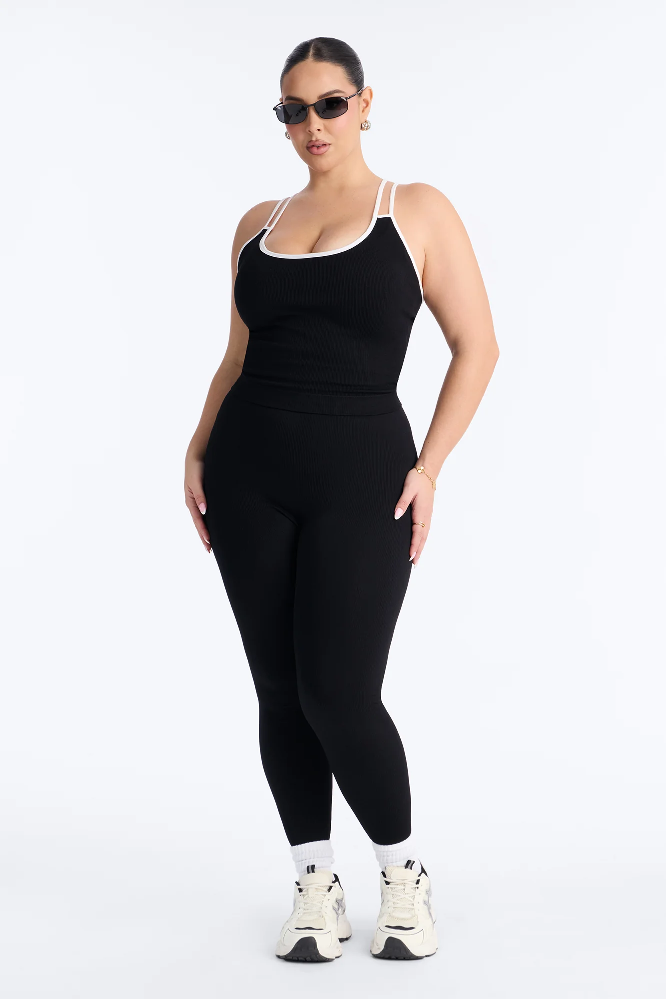 High Impact Seamless Legging Set - Black - Image 4