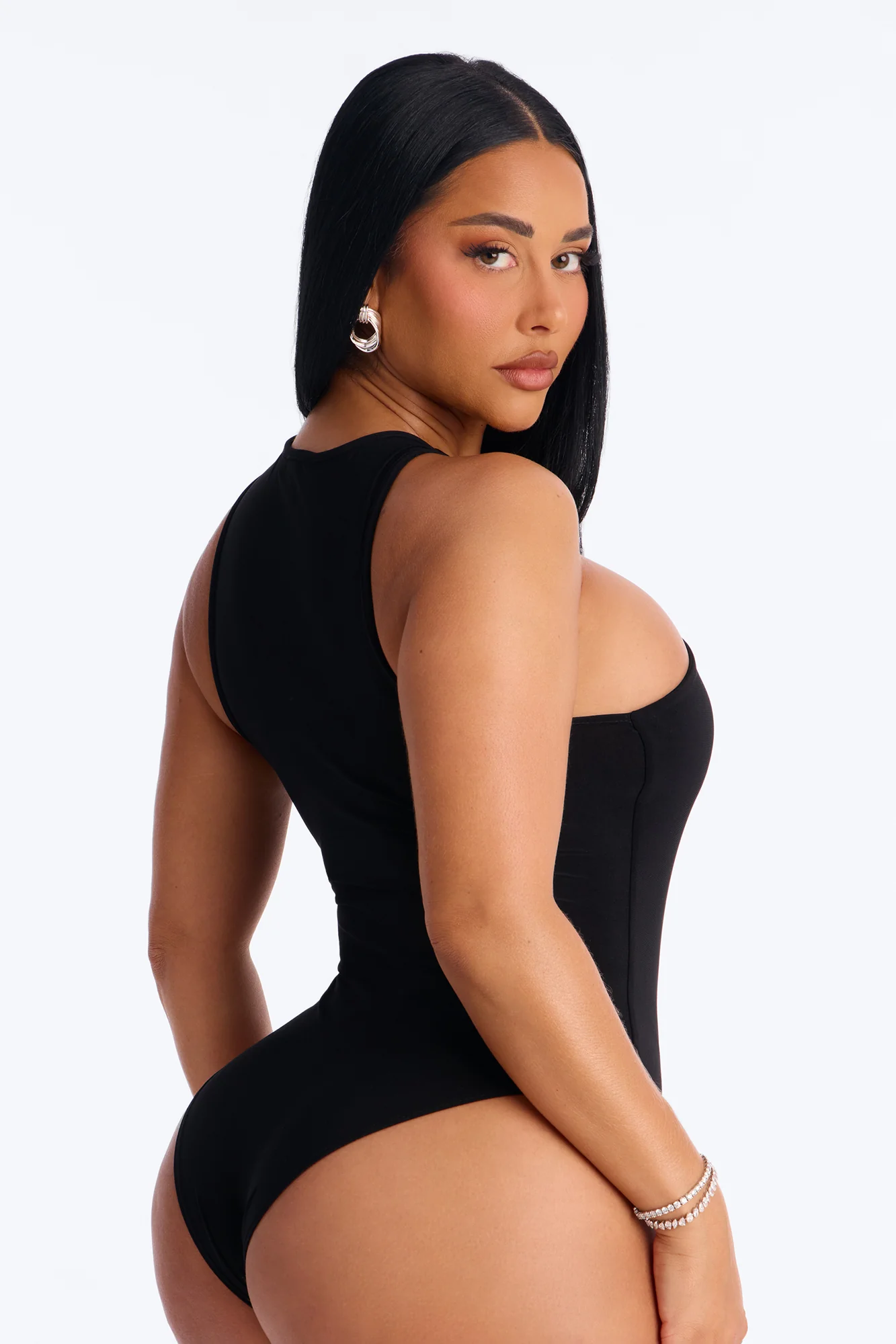 High Maintenance Y-Neck Hardware Bodysuit - Black - Image 5