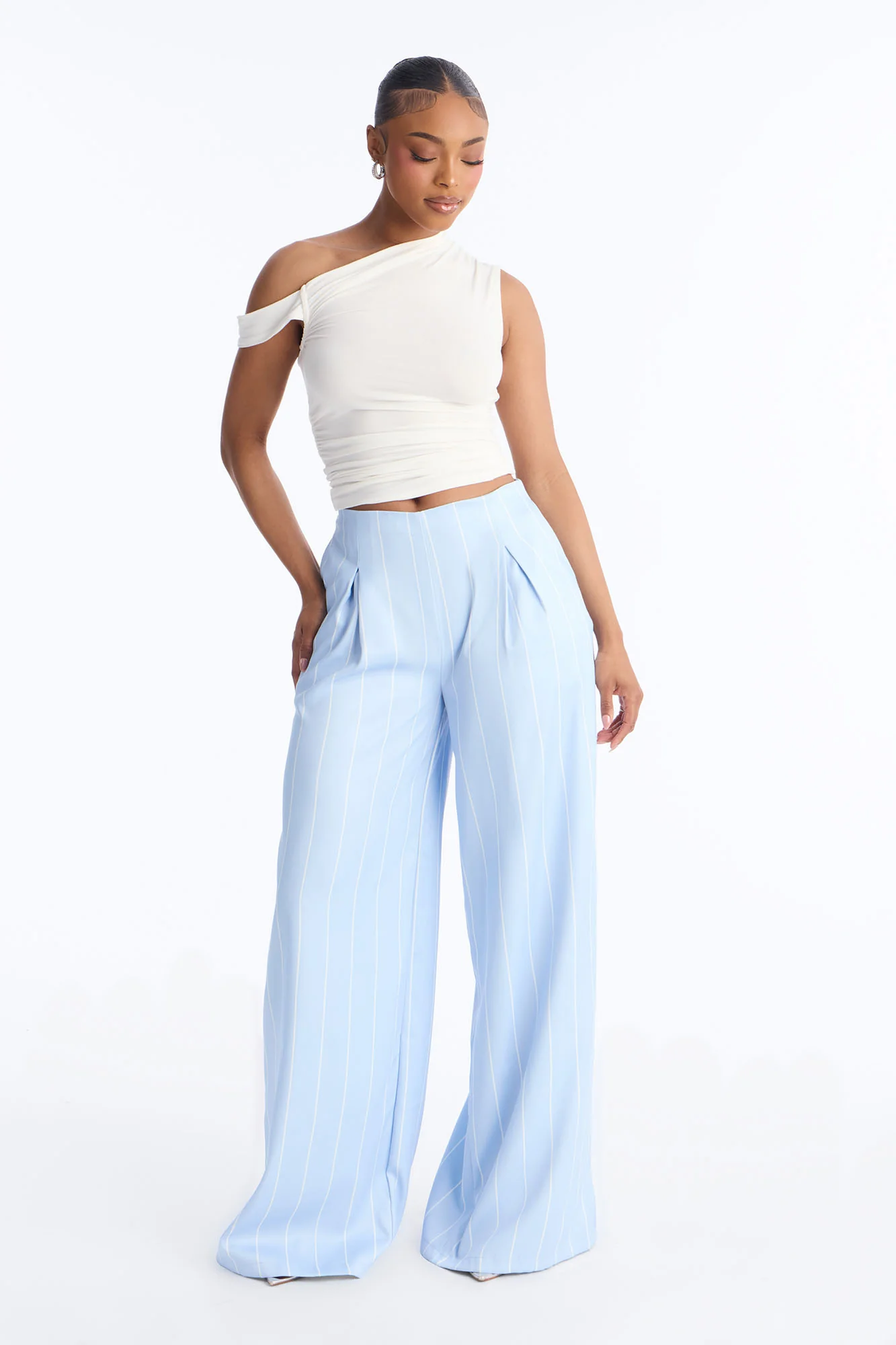High Standards Pinstripe Trouser Pant 34″ - Blue/combo
