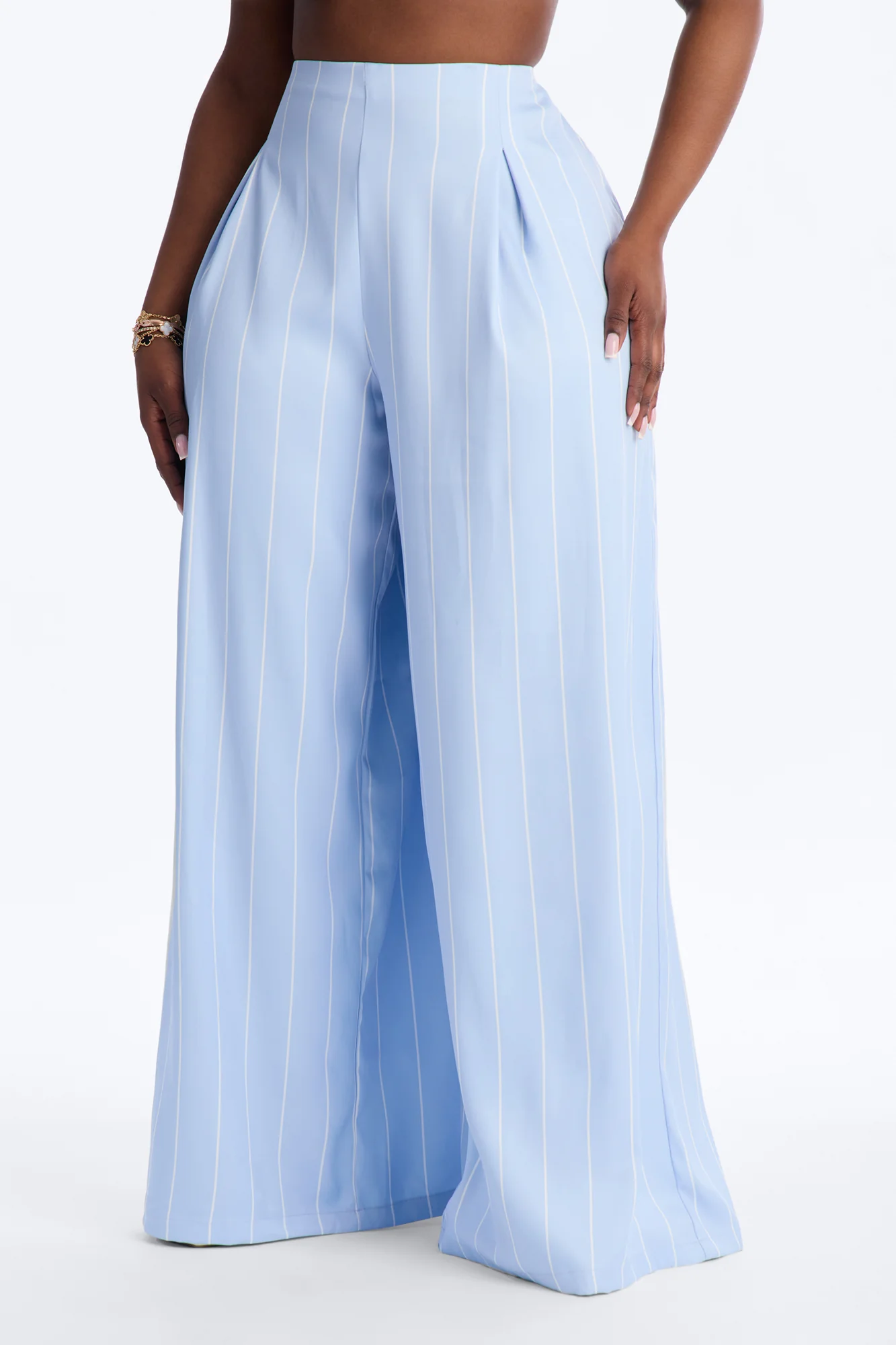 High Standards Pinstripe Trouser Pant 34″ - Blue/combo - Image 6
