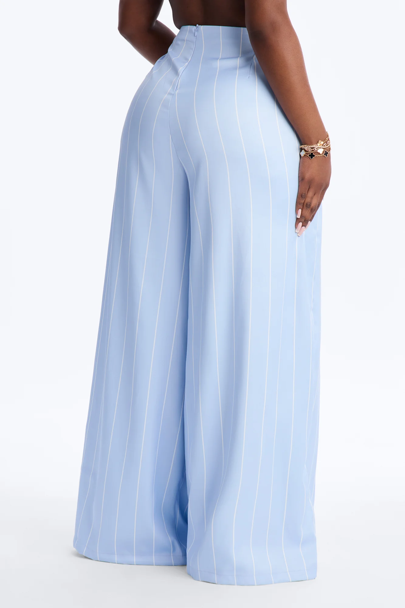 High Standards Pinstripe Trouser Pant 34″ - Blue/combo - Image 8