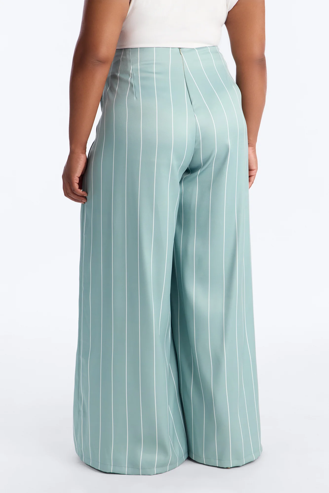 High Standards Pinstripe Trouser Pant 34″ - Sage - Image 6