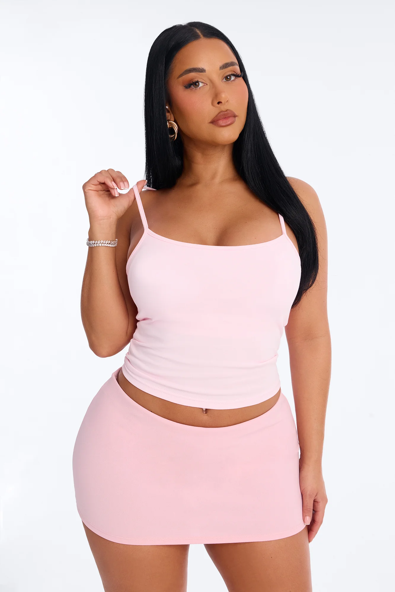 Holly Padded Basic Cami Top - Pink
