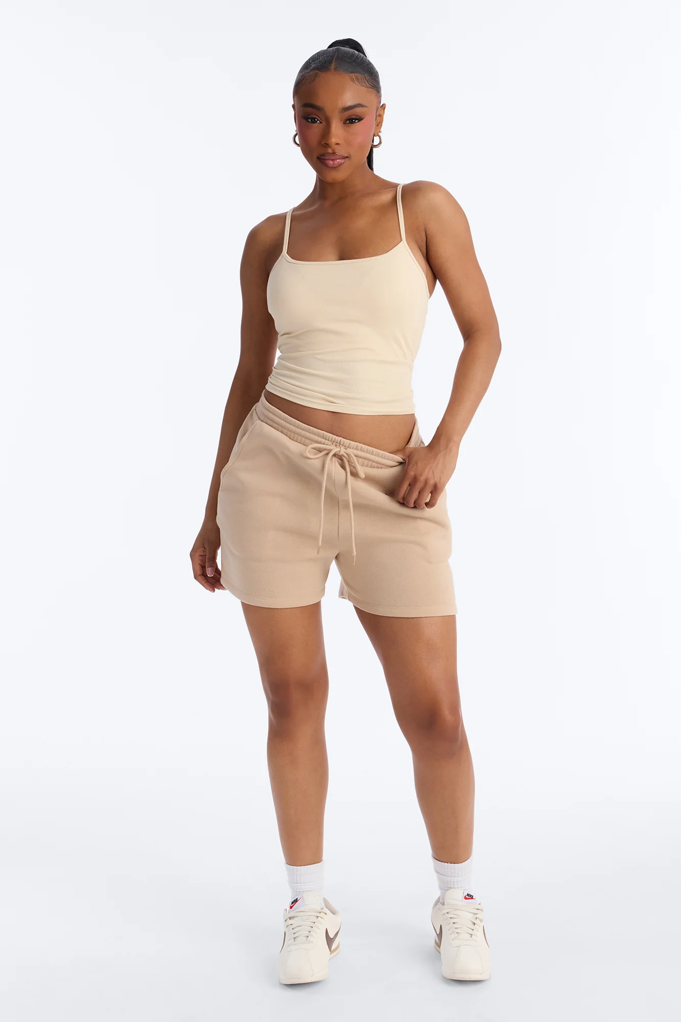 Holly Padded Basic Cami Top - Sand - Image 2