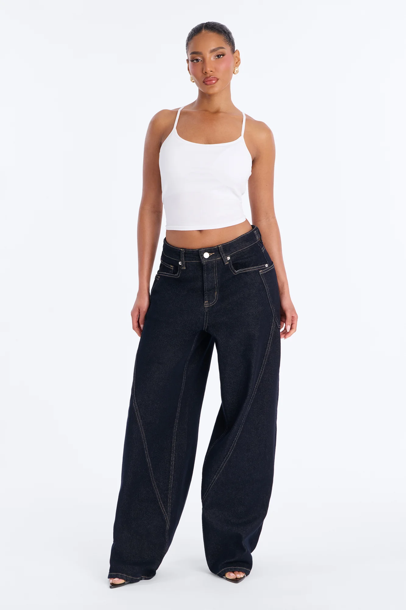 Holly Padded Basic Cami Top - White - Image 2