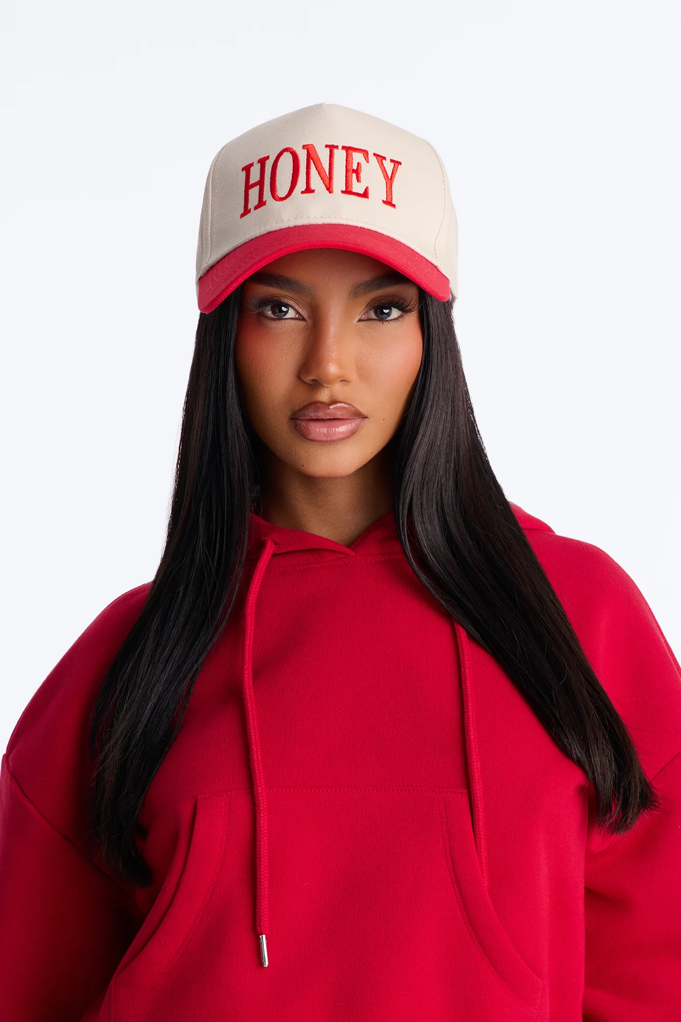 Honey Baseball Hat - Red/combo
