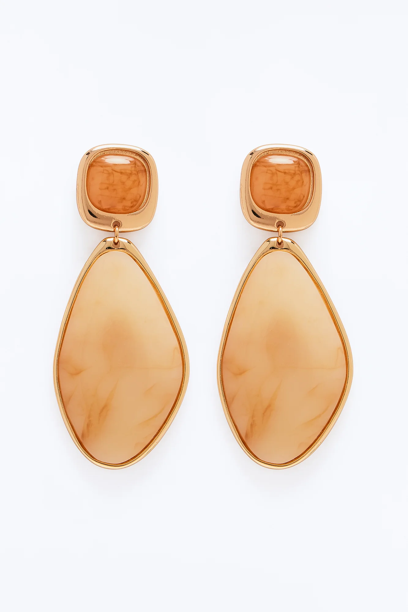 Honey Glow Jeweled Drop Earrings - Nude/combo