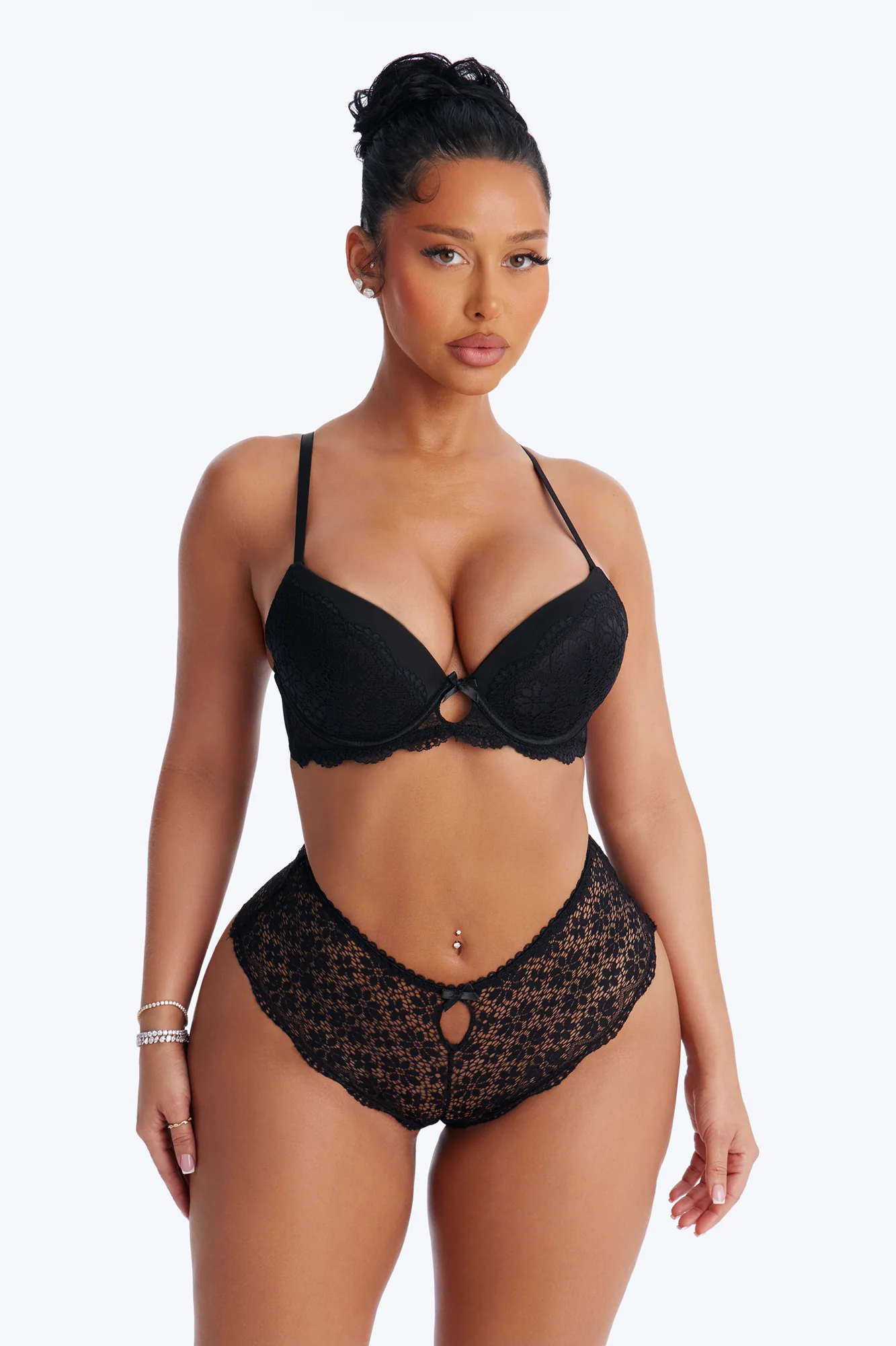 Honey Kiss Lace Boyshort Panty - Black - Image 2