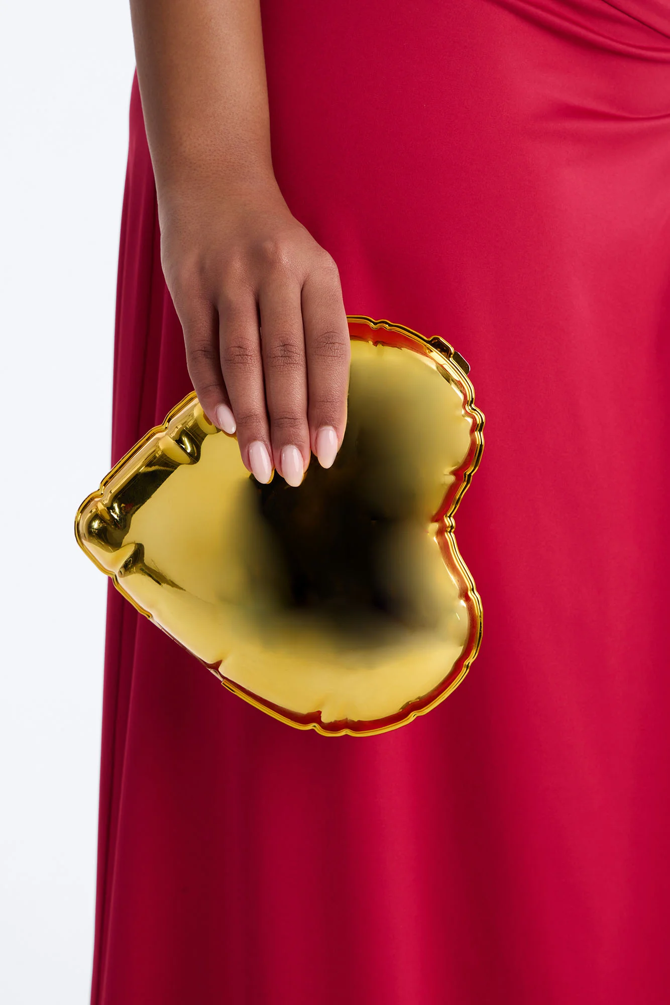 Hot Air Heart Clutch - Gold
