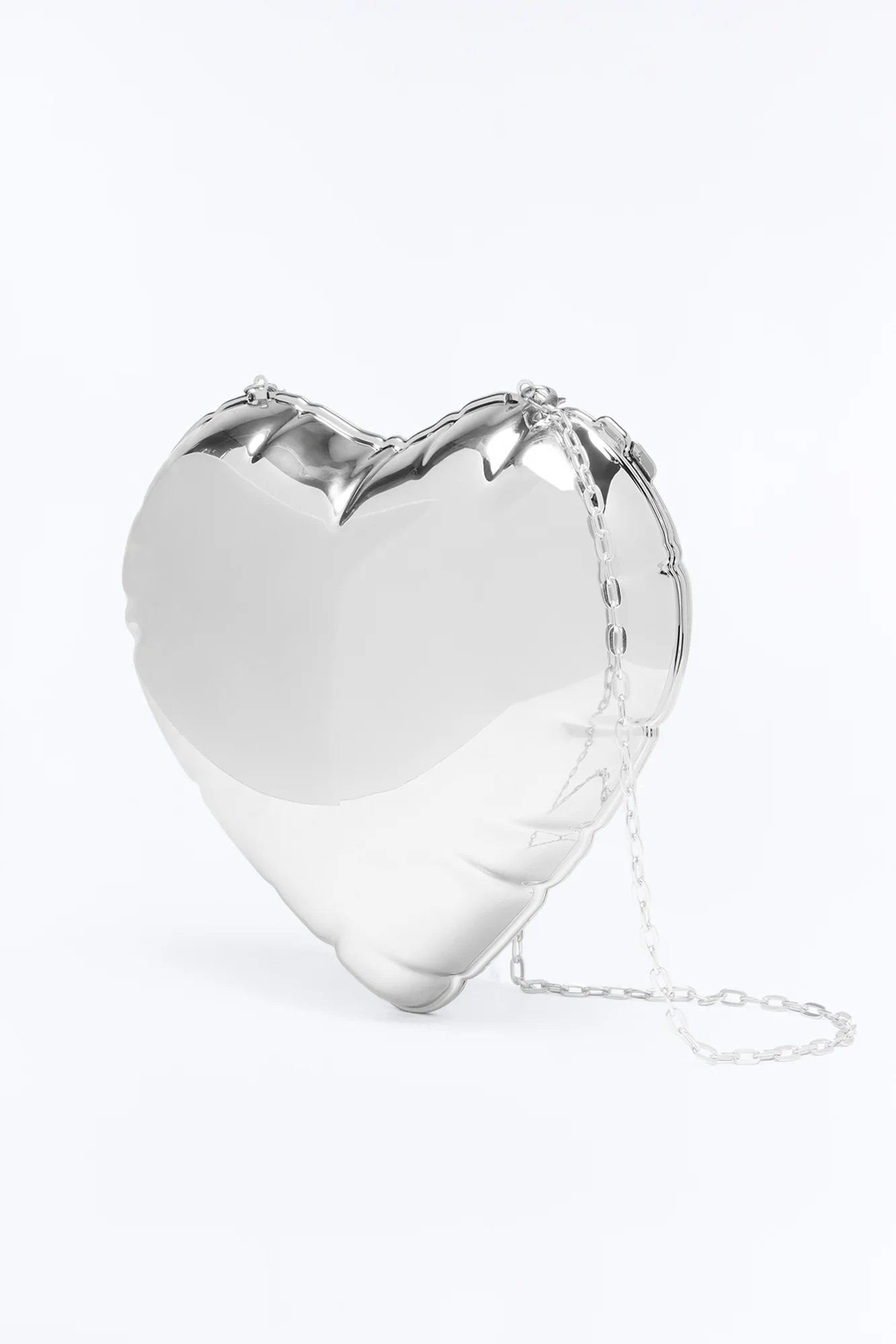 Hot Air Heart Clutch - Silver - Image 3