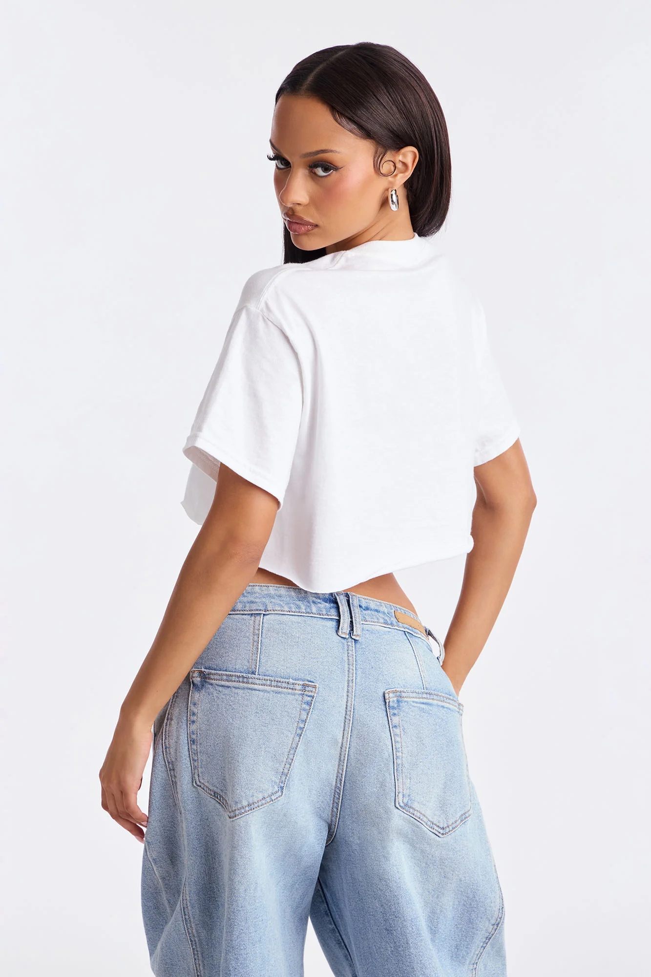 Hot Girl Habits Cropped Tee - White - Image 4