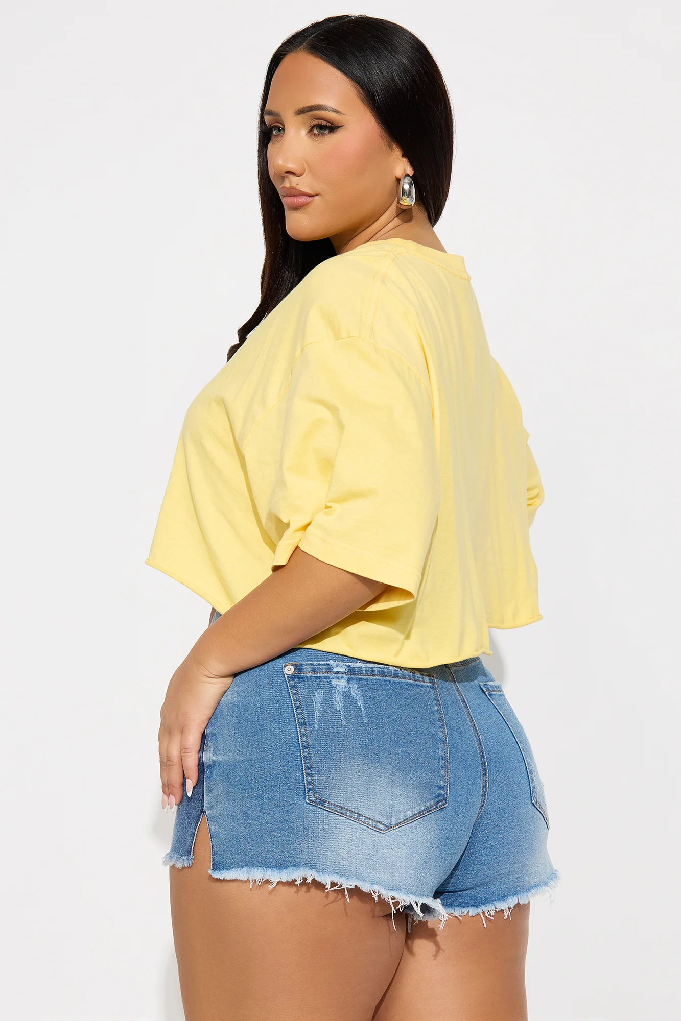 Hot Girls Have More Fun Cropped Tee - Yellow - Image 6