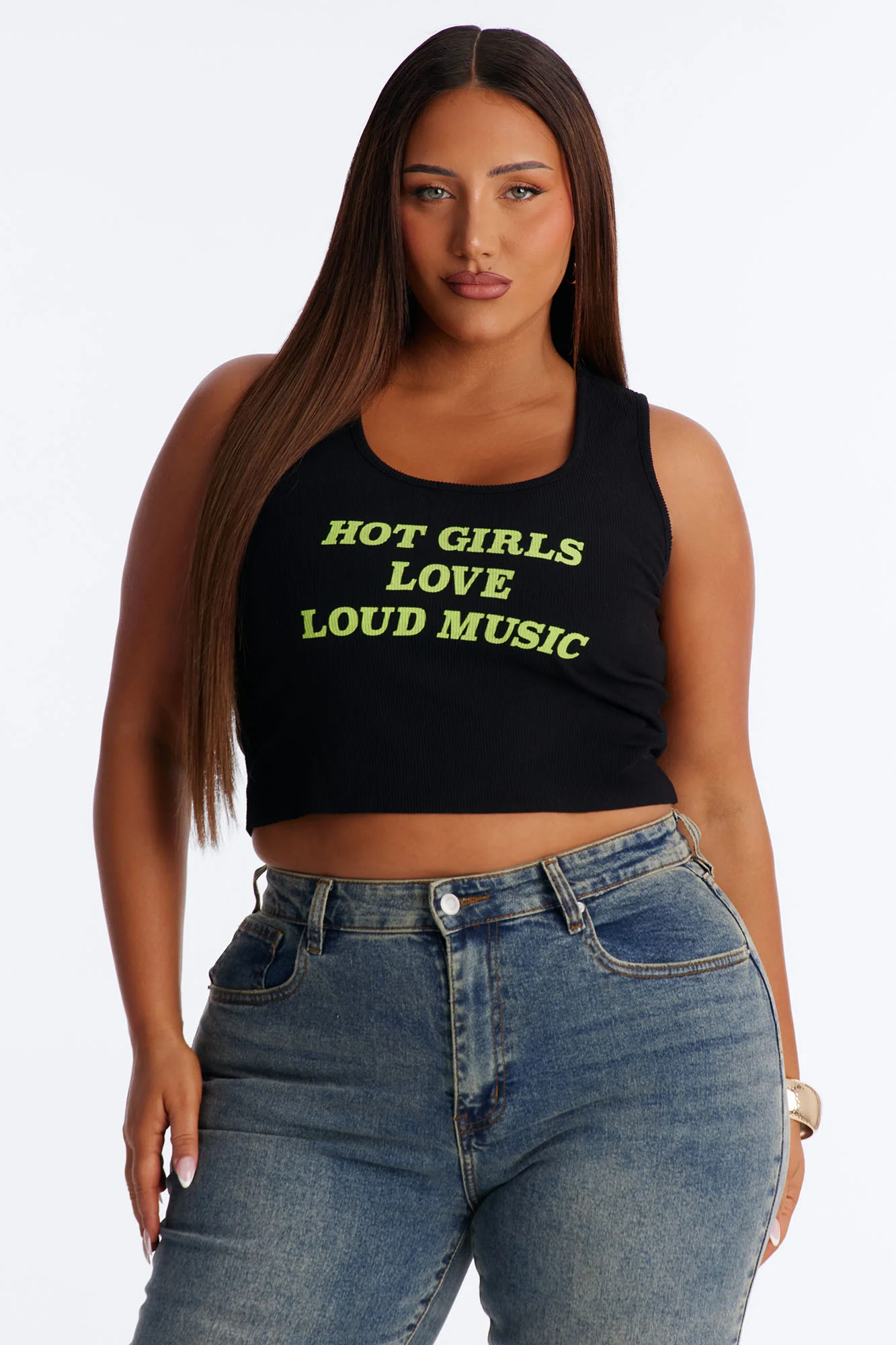 Hot Girls Love Loud Music Tank - Black - Image 5