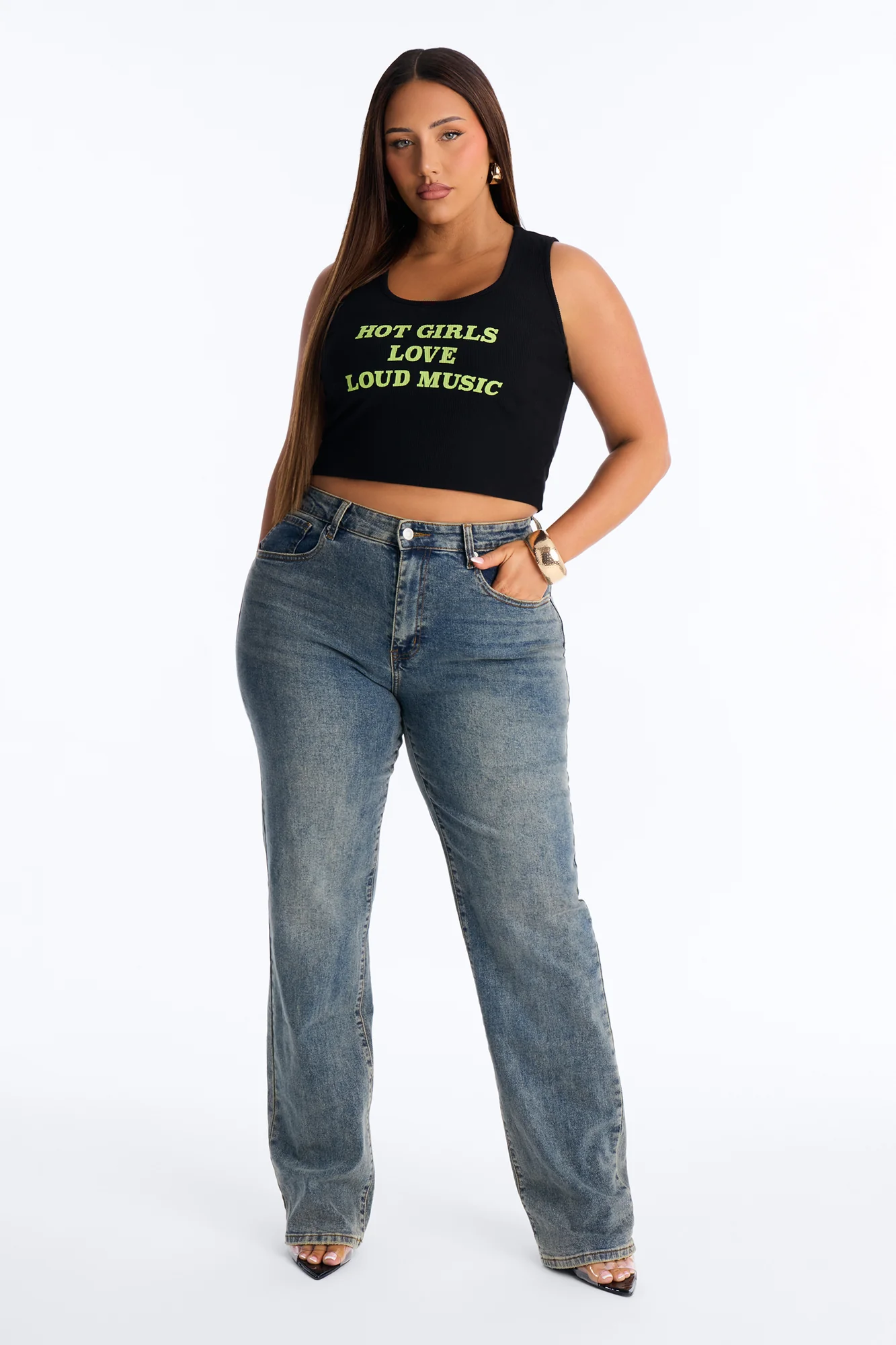 Hot Girls Love Loud Music Tank - Black - Image 6