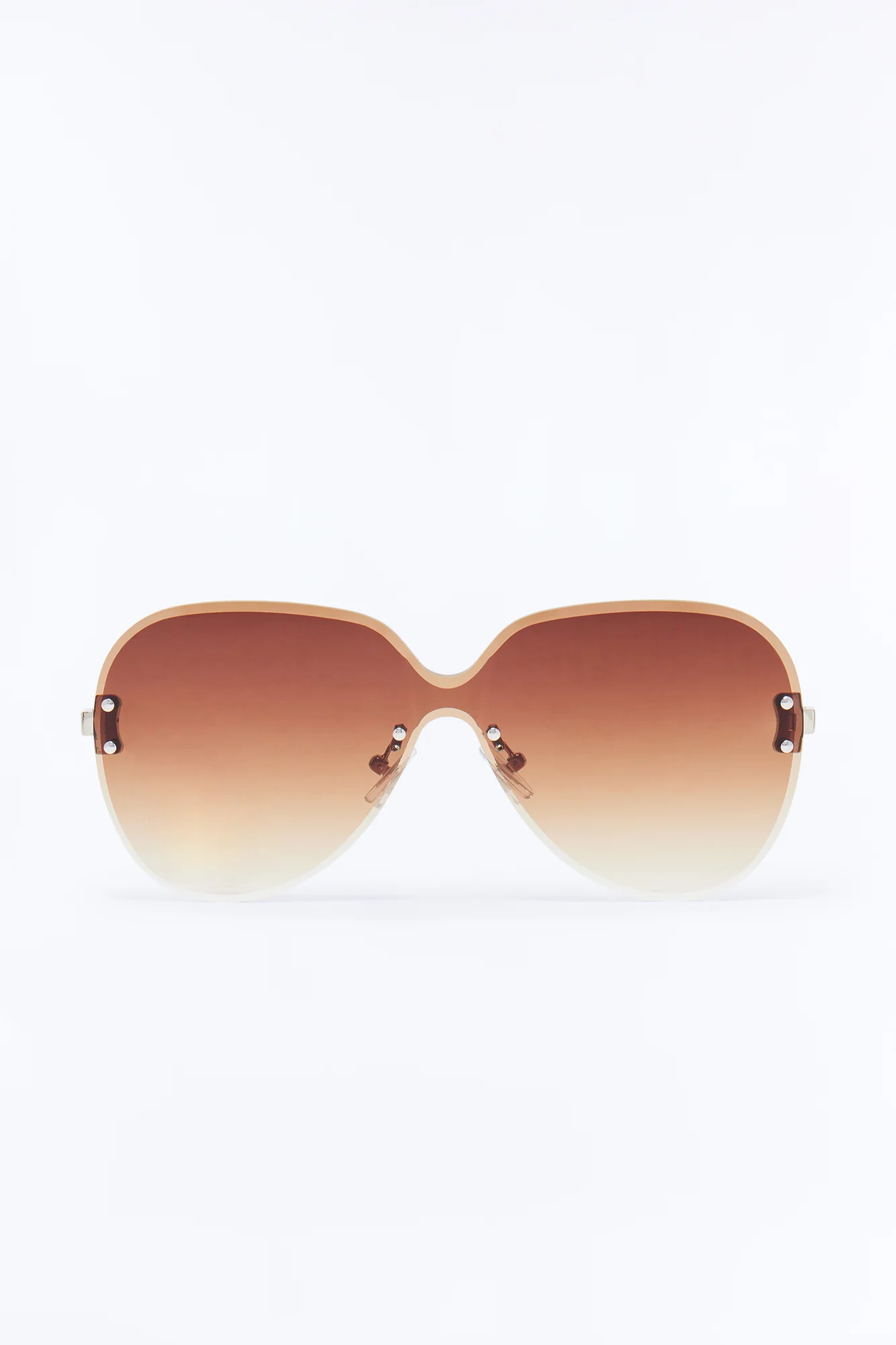Hot Heart Breaker Sunglasses - Silver/Brown - Image 2