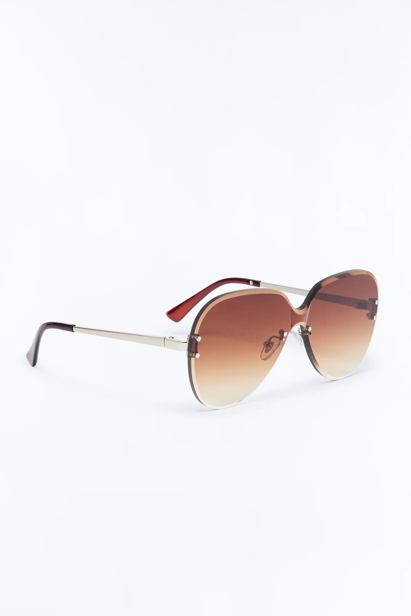 Hot Heart Breaker Sunglasses - Silver/Brown - Image 4