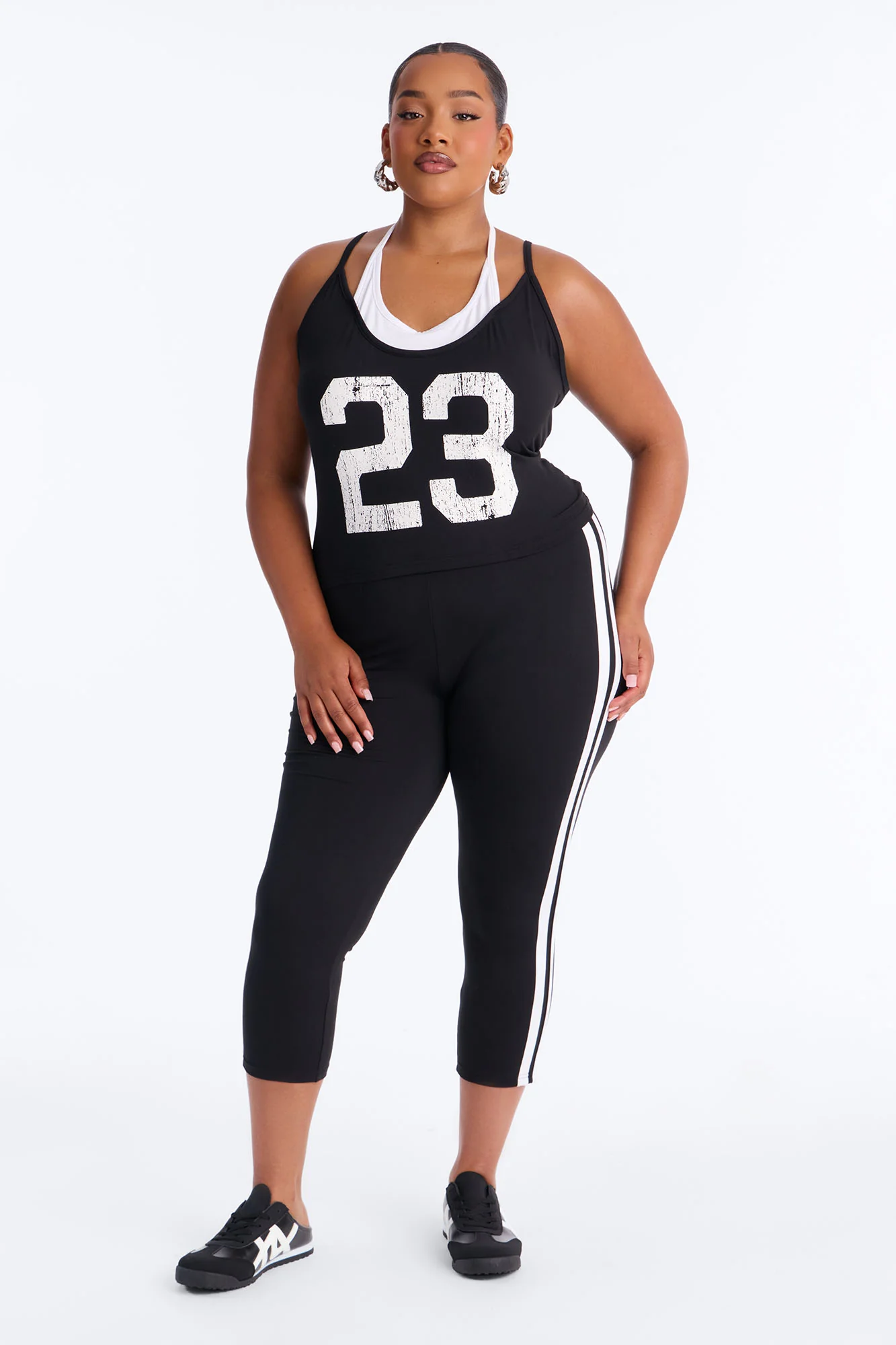 Hot Player 23 Capri Legging Set - Black/White - Image 6