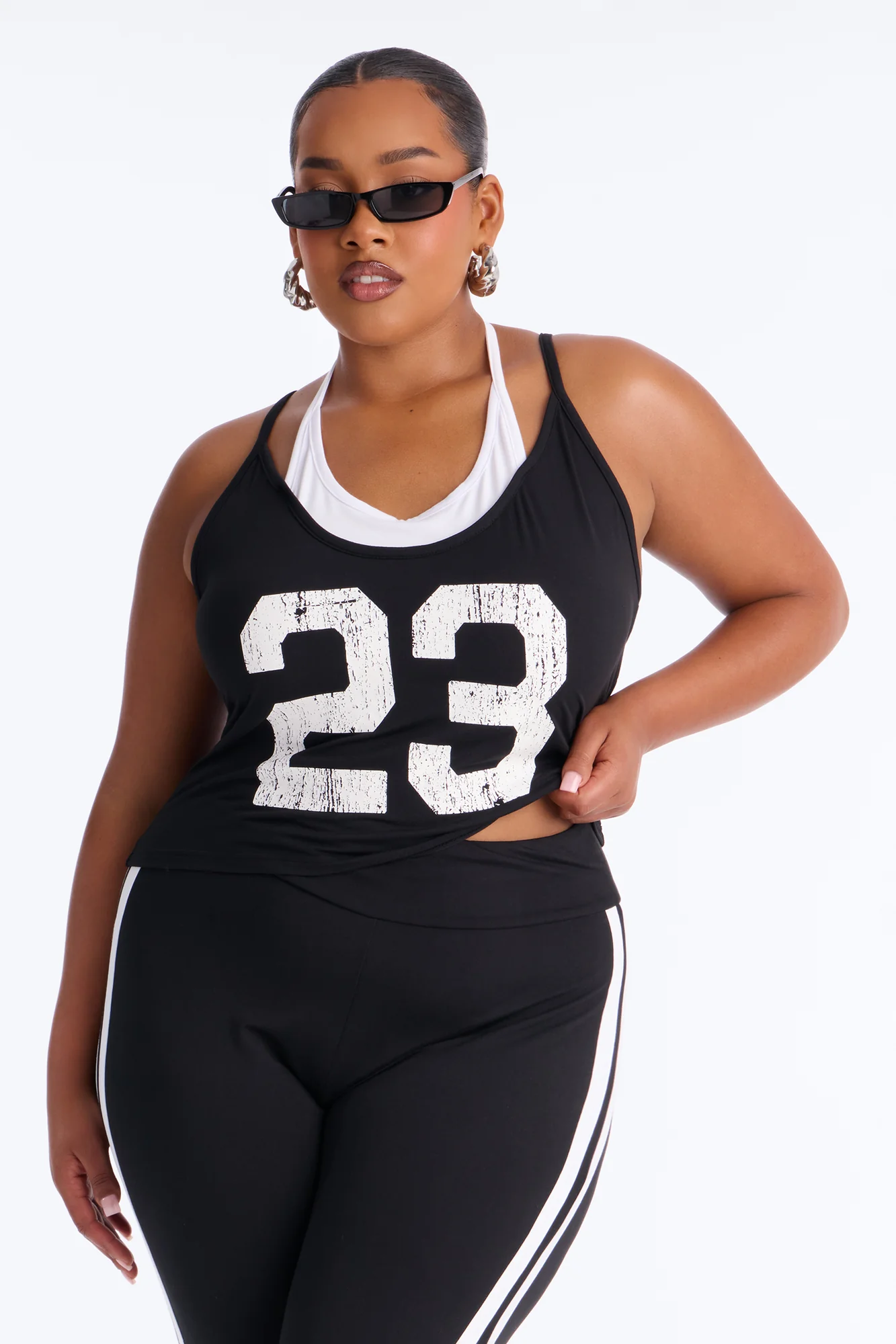 Hot Player 23 Capri Legging Set - Black/White - Image 7