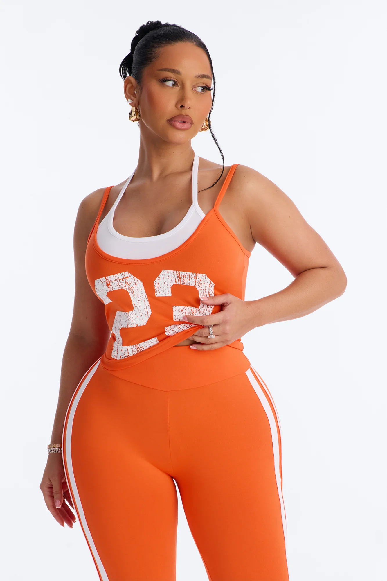 Hot Player 23 Capri Legging Set - Orange - Image 2