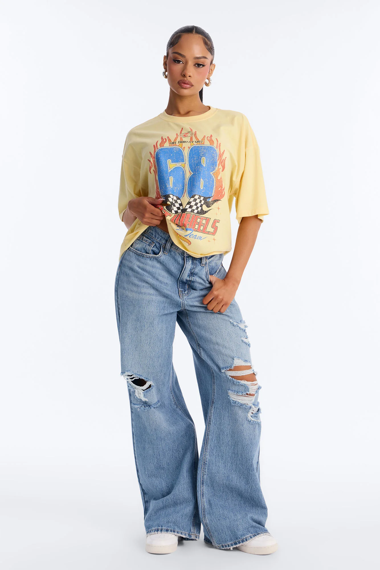 Hot Wheels Boxy Tee - Butter Yellow - Image 2