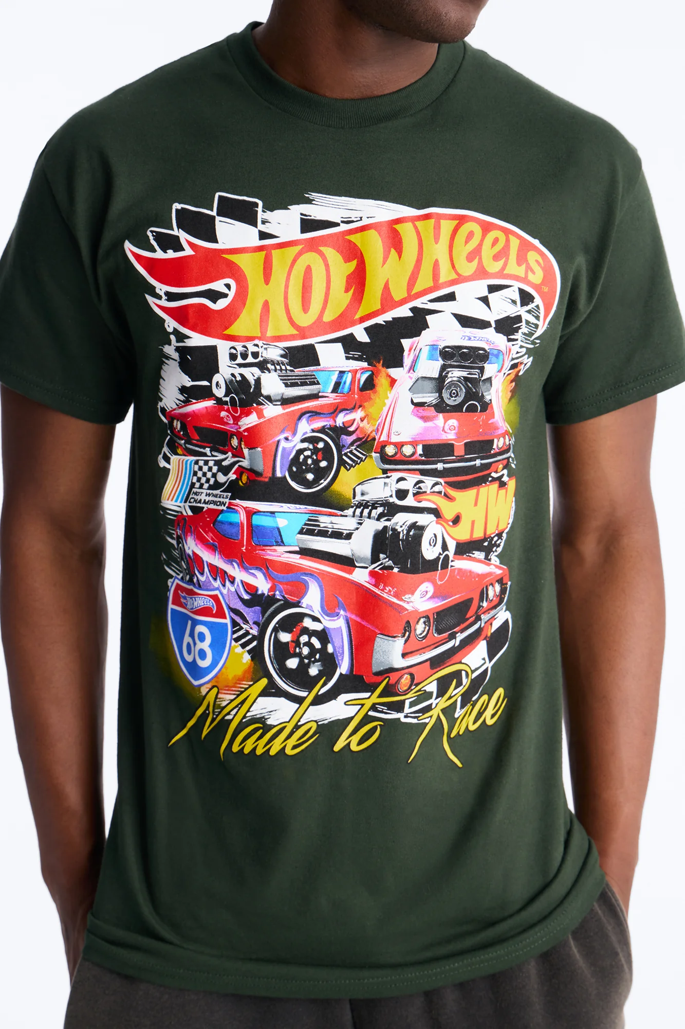 Hot Wheels Made To Race Short Sleeve Tee - Hunter Green - Image 3