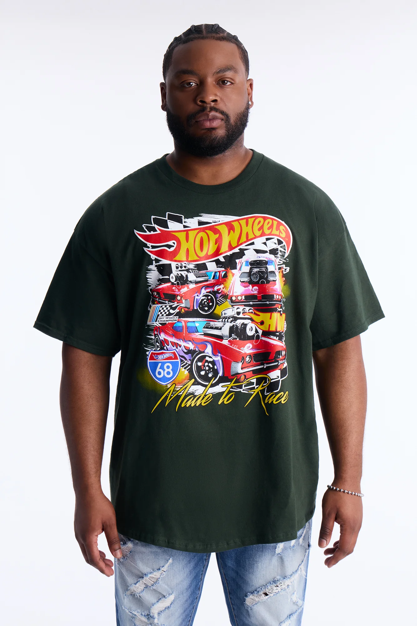 Hot Wheels Made To Race Short Sleeve Tee - Hunter Green - Image 4