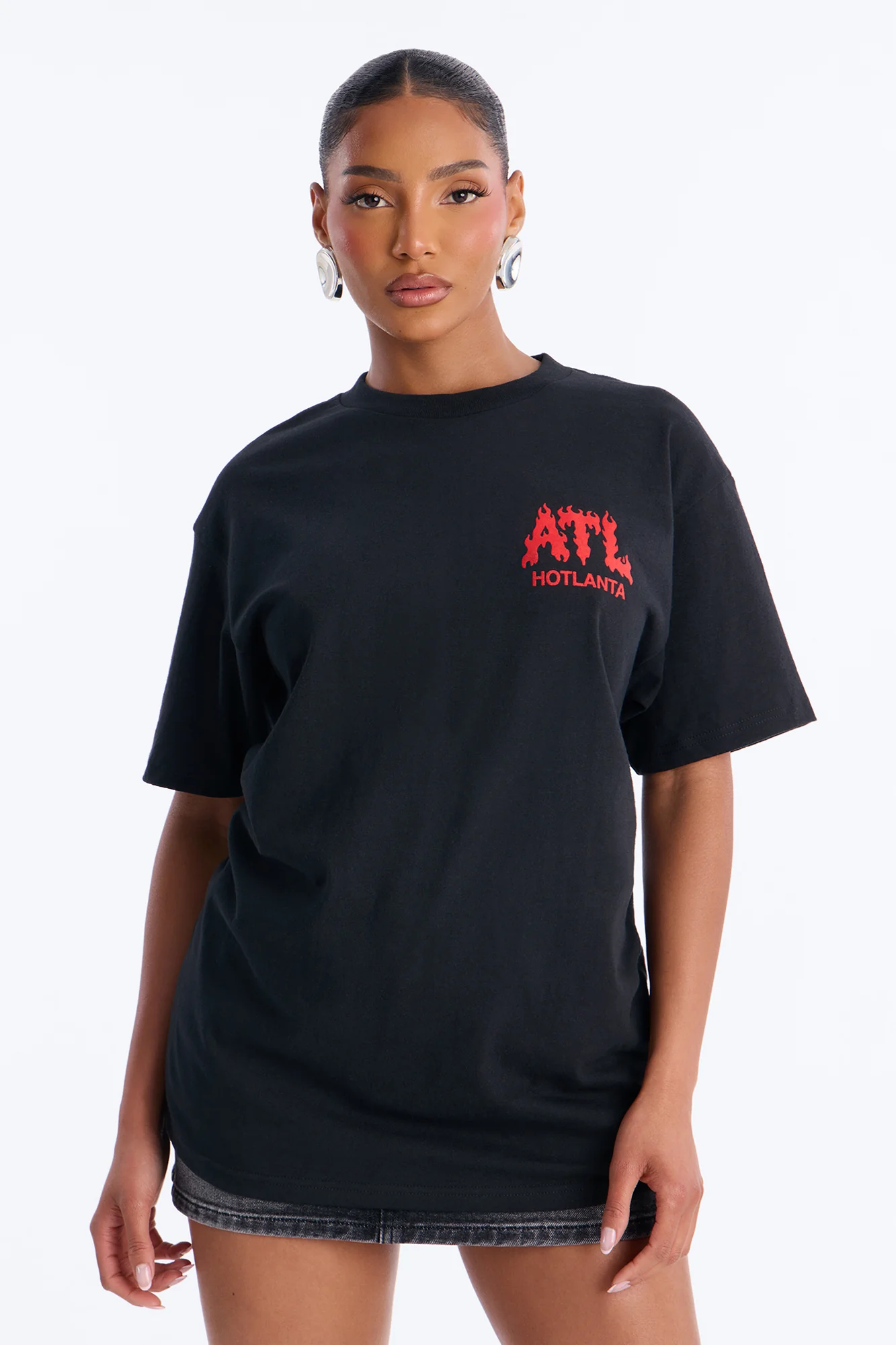 Hotlanta Front And Back Graphic Tee - Black - Image 2
