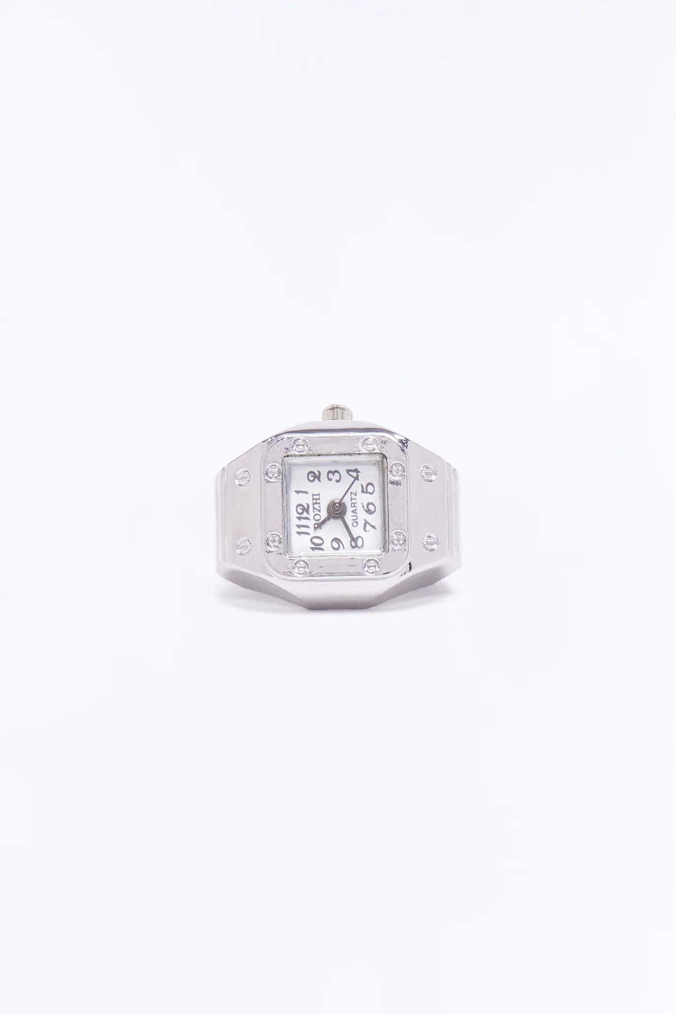 Hours Lost Functional Watch Dial Ring - White