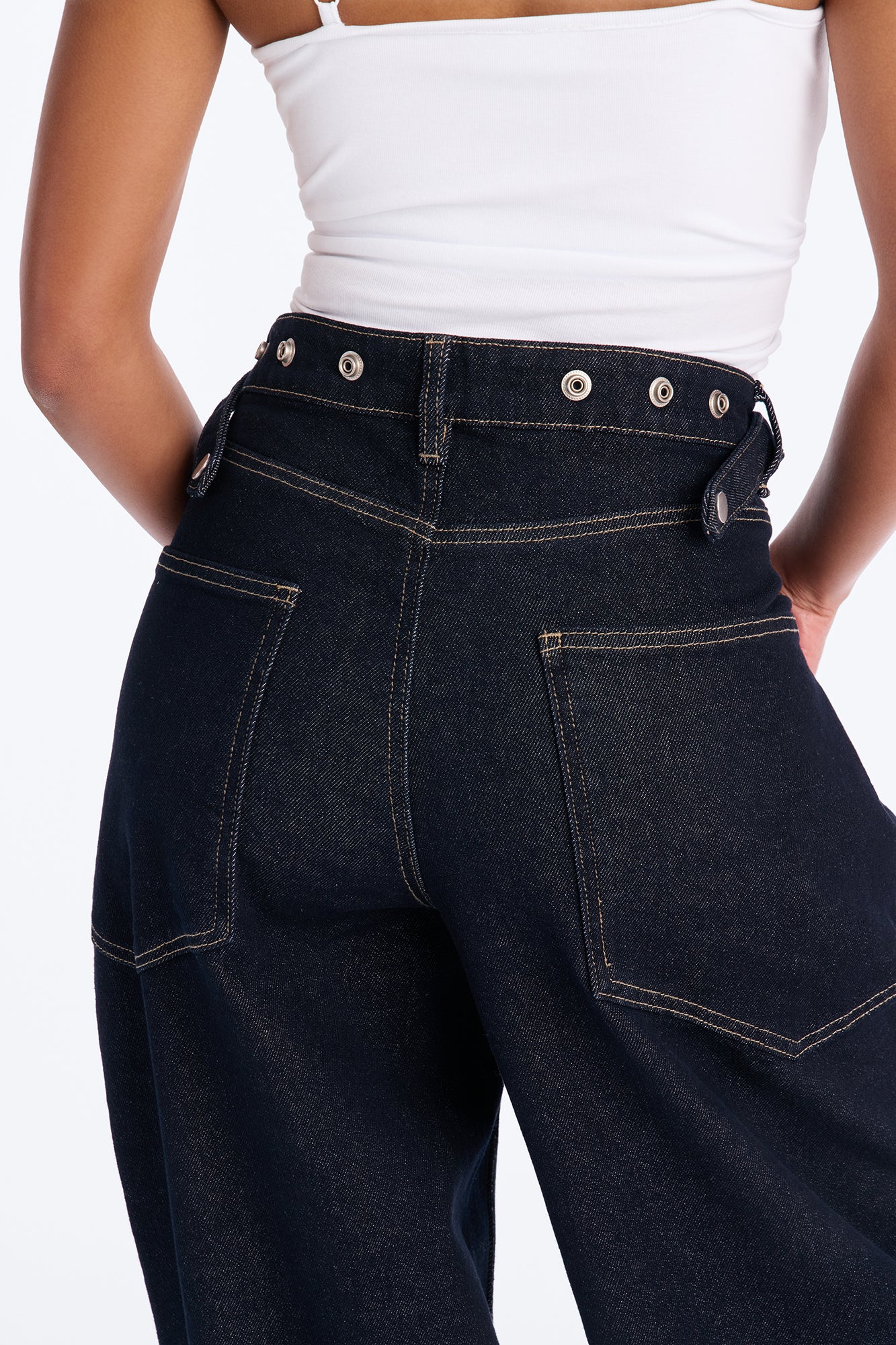 House Party Loose Fit Stretch Jeans - Dark Denim - Image 4