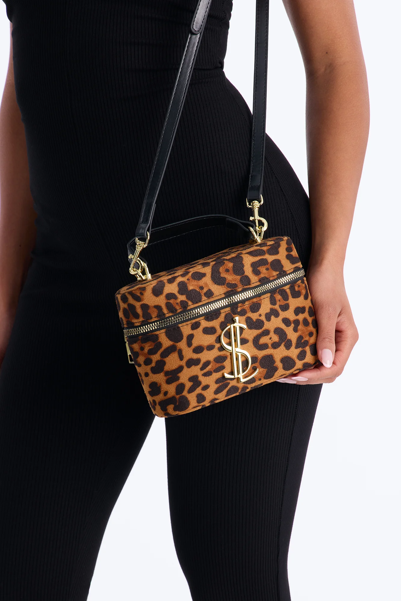 How Wild Are You Faux Suede Satchel Bag - Leopard