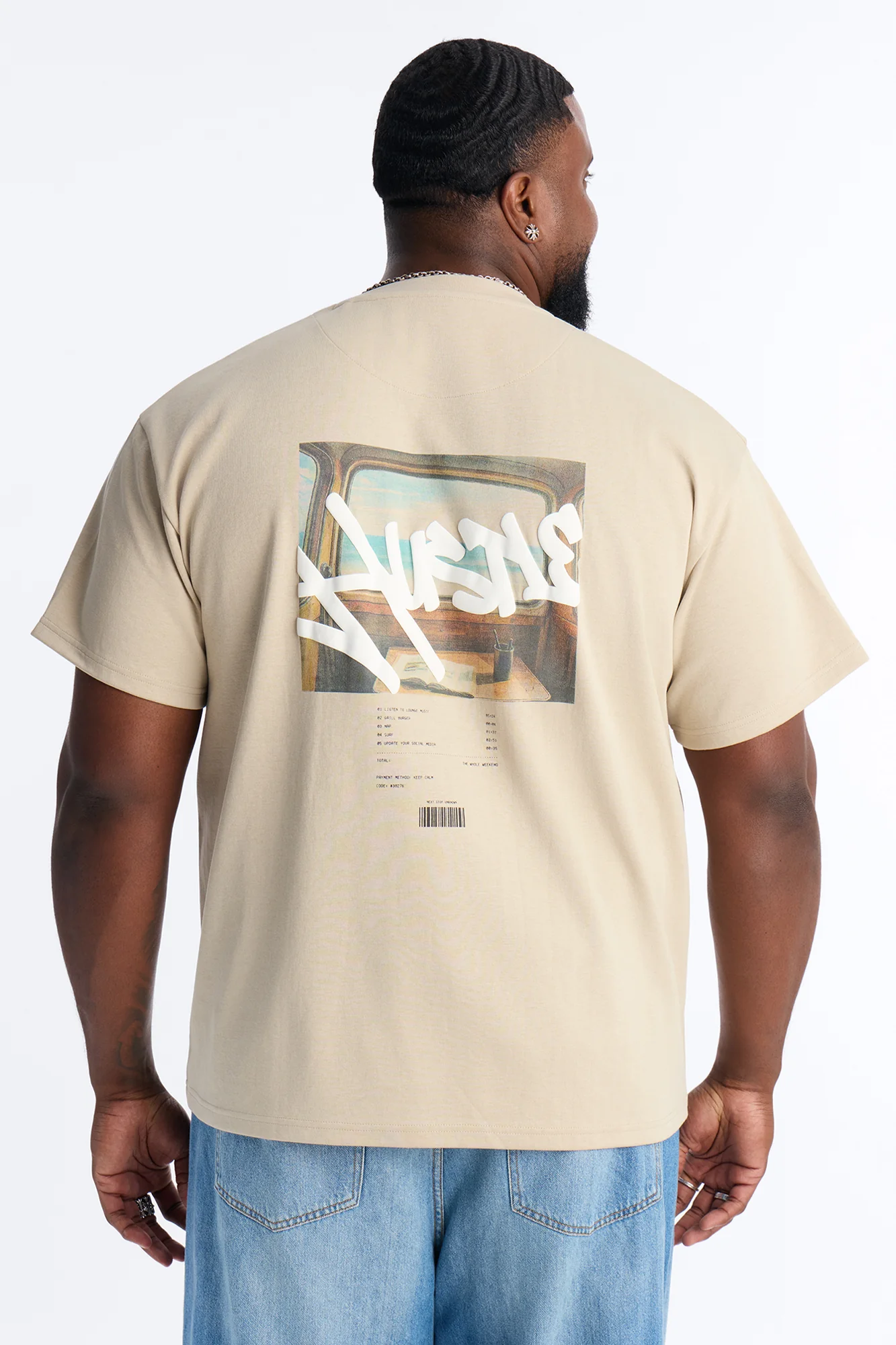 Hustle By Any Means Short Sleeve Tee - Khaki - Image 6