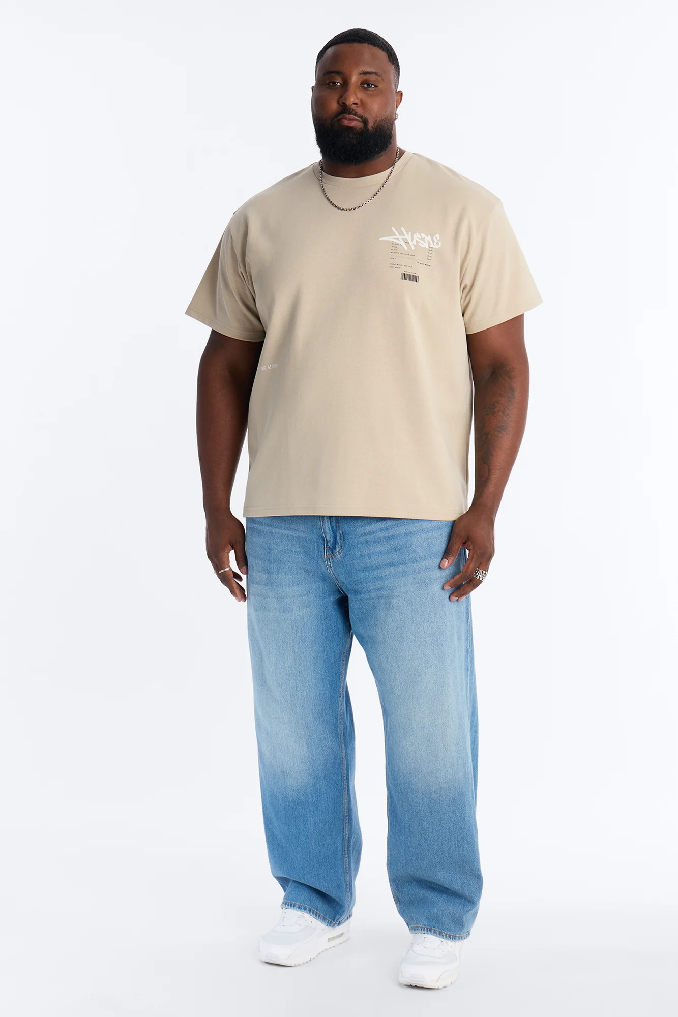 Hustle By Any Means Short Sleeve Tee - Khaki - Image 7