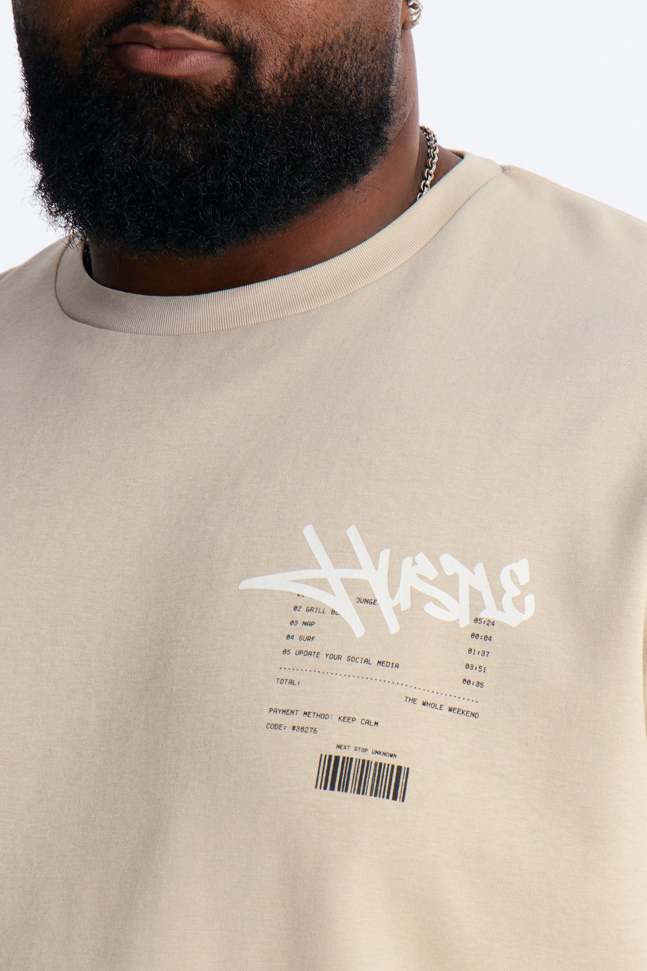 Hustle By Any Means Short Sleeve Tee - Khaki - Image 8