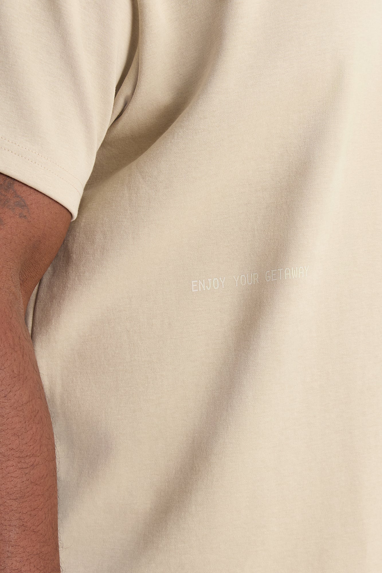 Hustle By Any Means Short Sleeve Tee - Khaki - Image 9