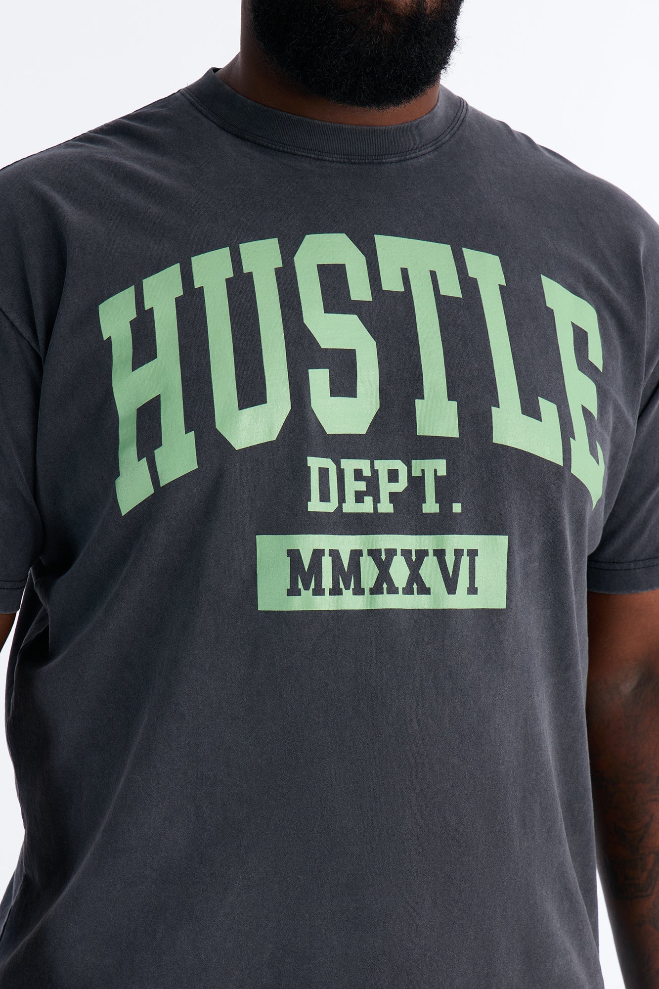 Hustle Dept Oversized Heavy Weight Short Sleeve Tee - Black - Image 6