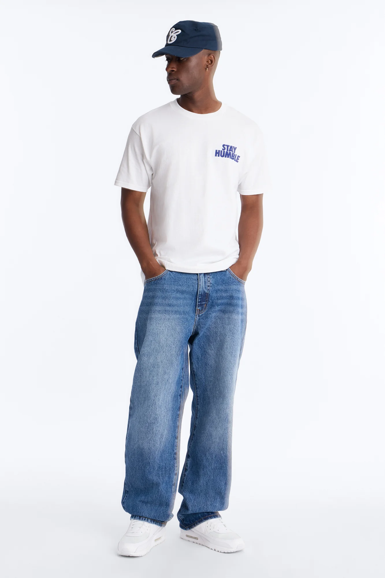 Hustle Hard Oversized Short Sleeve Tee - White - Image 2