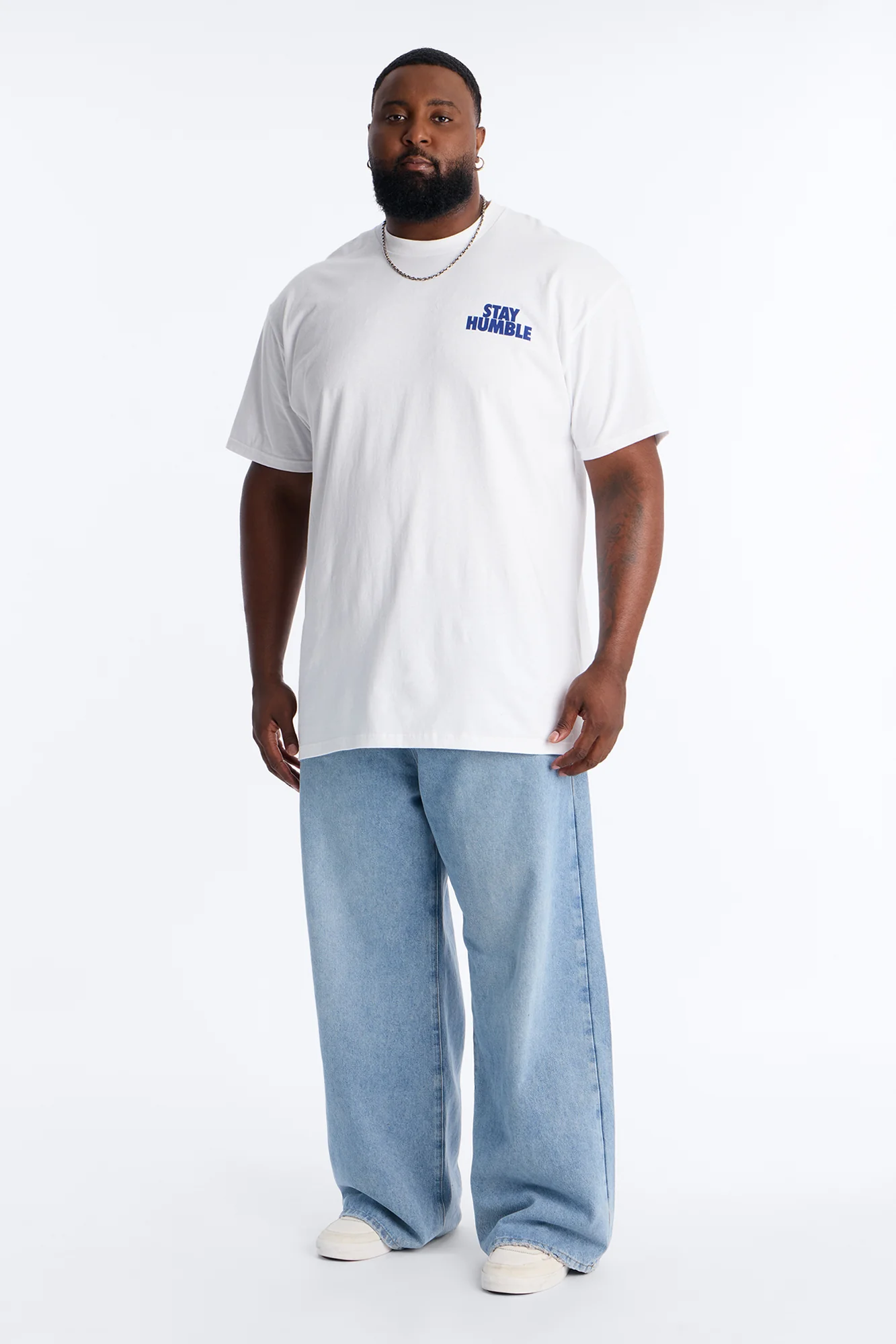 Hustle Hard Oversized Short Sleeve Tee - White - Image 6