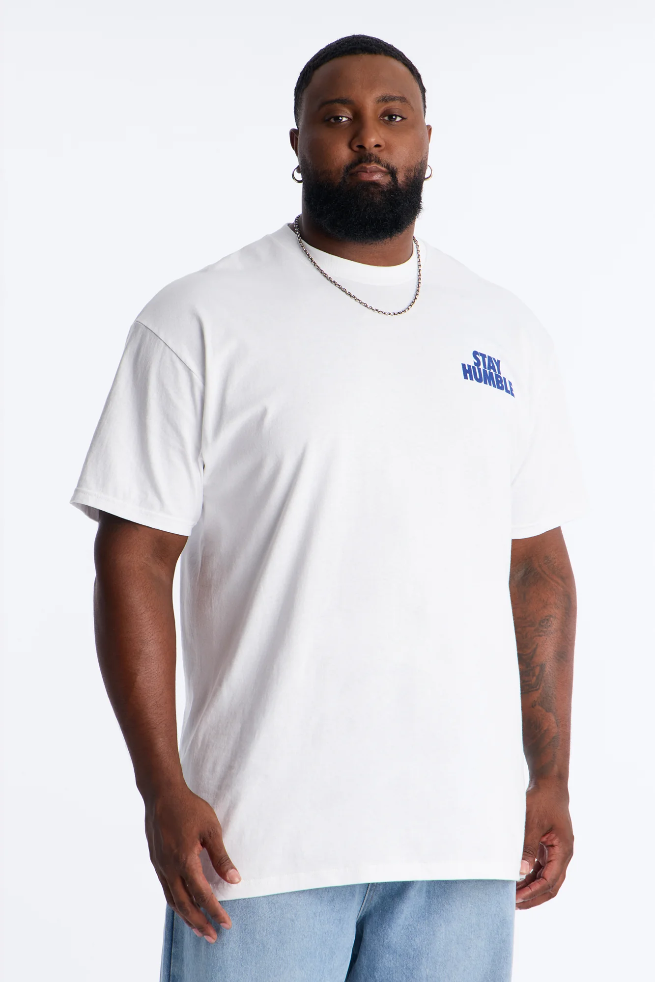 Hustle Hard Oversized Short Sleeve Tee - White - Image 8