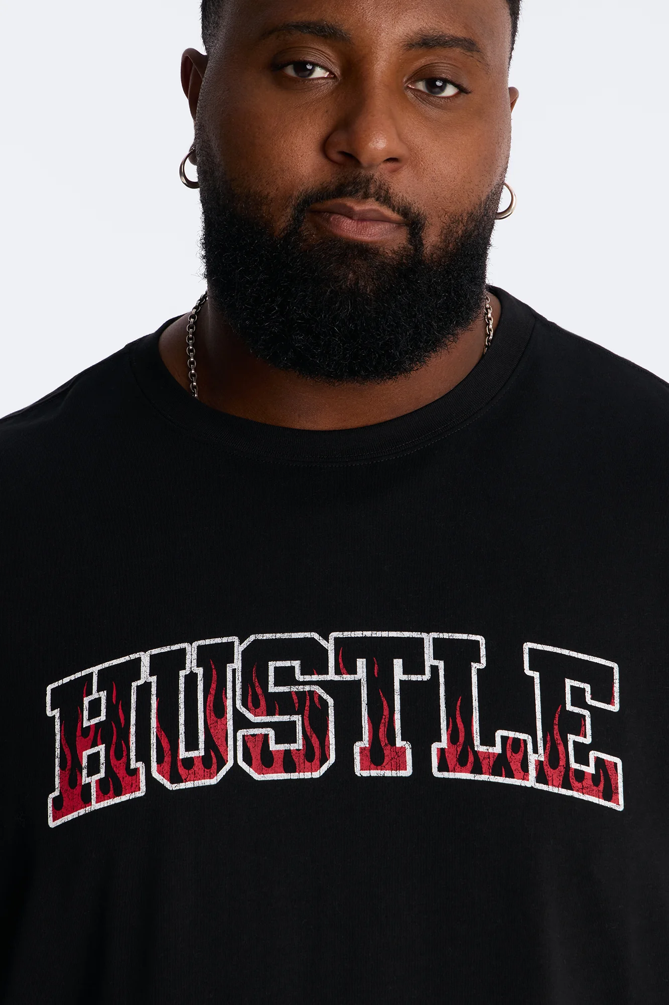 Hustle Heavy Weight Oversized Short Sleeve Tee - Black - Image 7