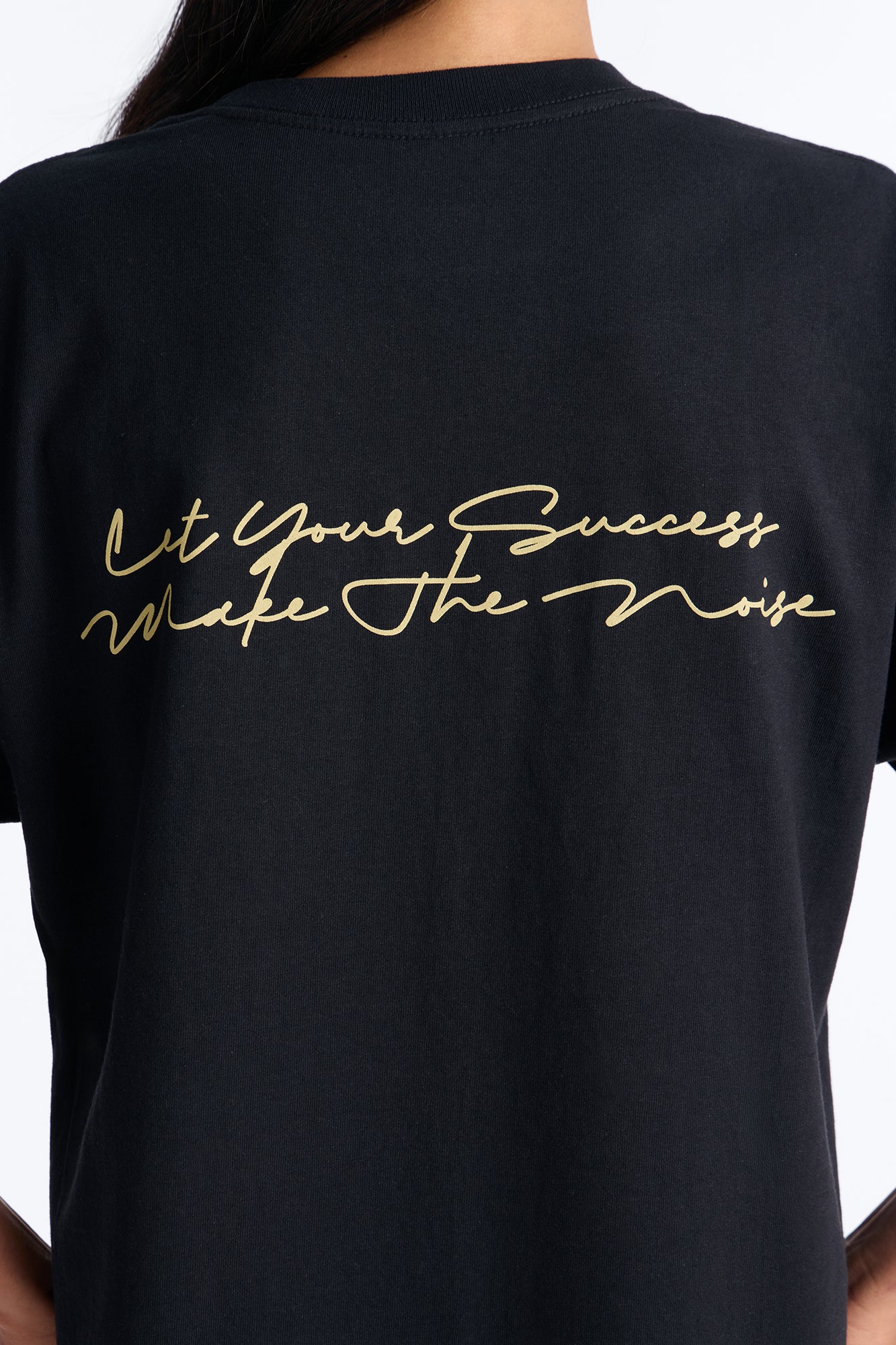 Hustle In Silence Tee - Black - Image 5