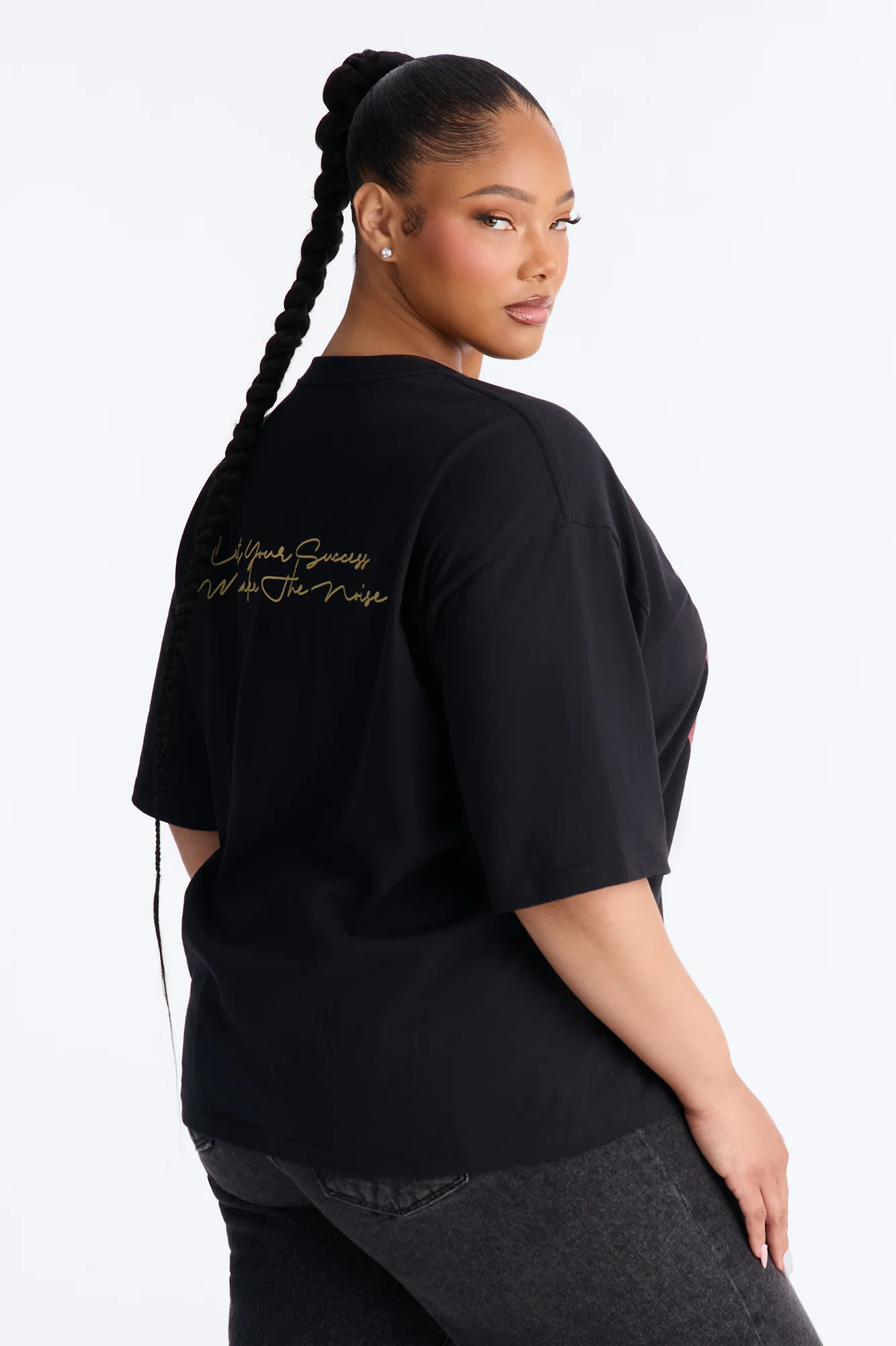Hustle In Silence Tee - Black - Image 8