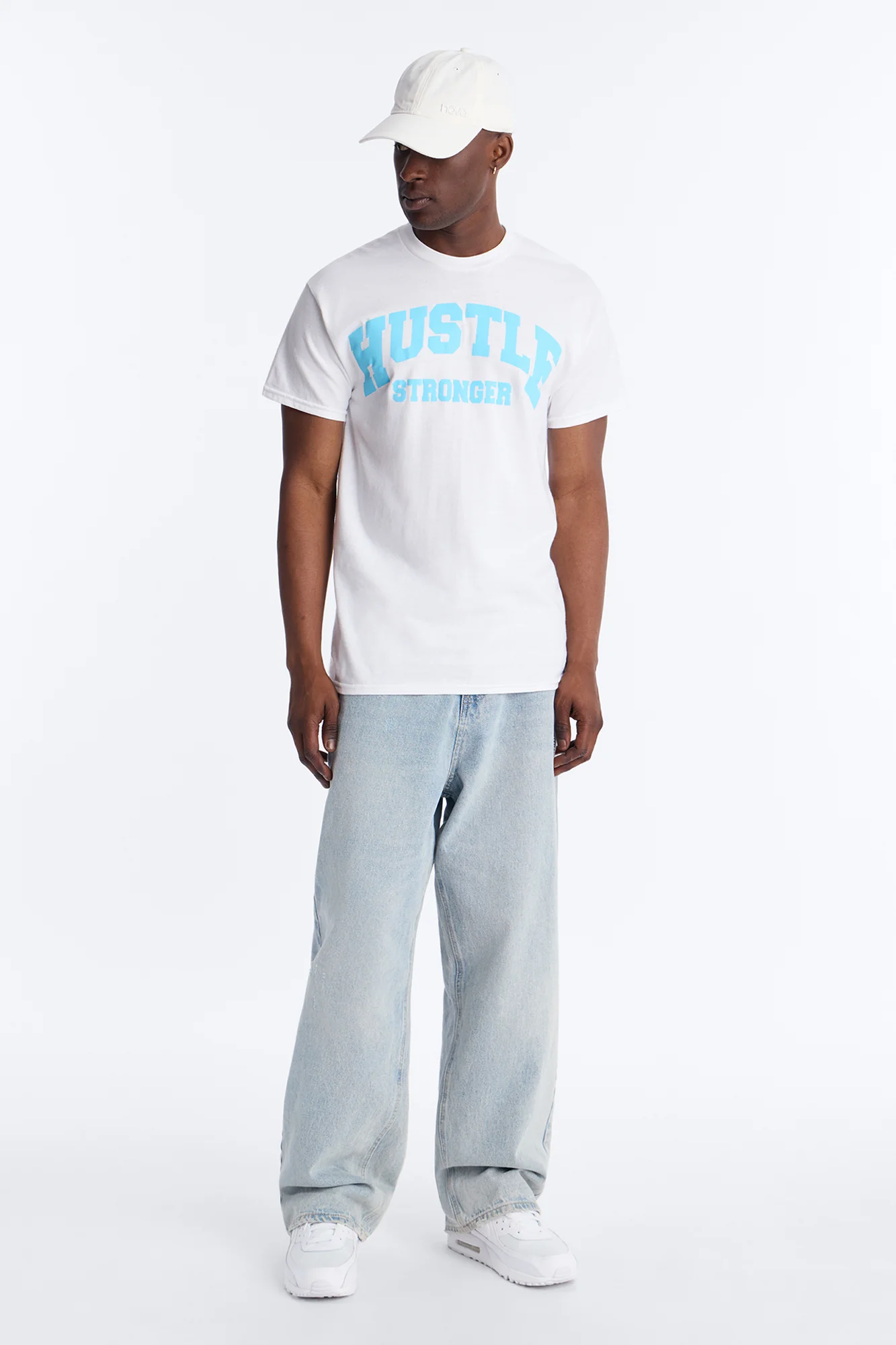 Hustle Stronger Short Sleeve Tee - White - Image 2