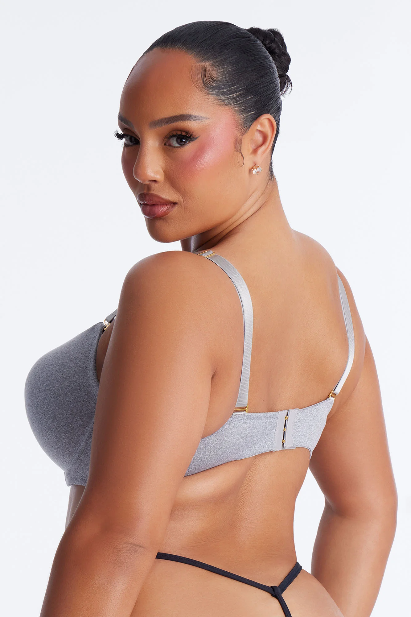 I Got You Push Up Tshirt Bra - Heather Grey - Image 3