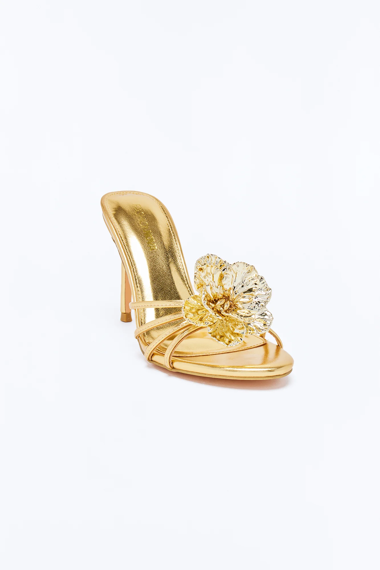 Iana Flower Stiletto Heels - Gold - Image 2