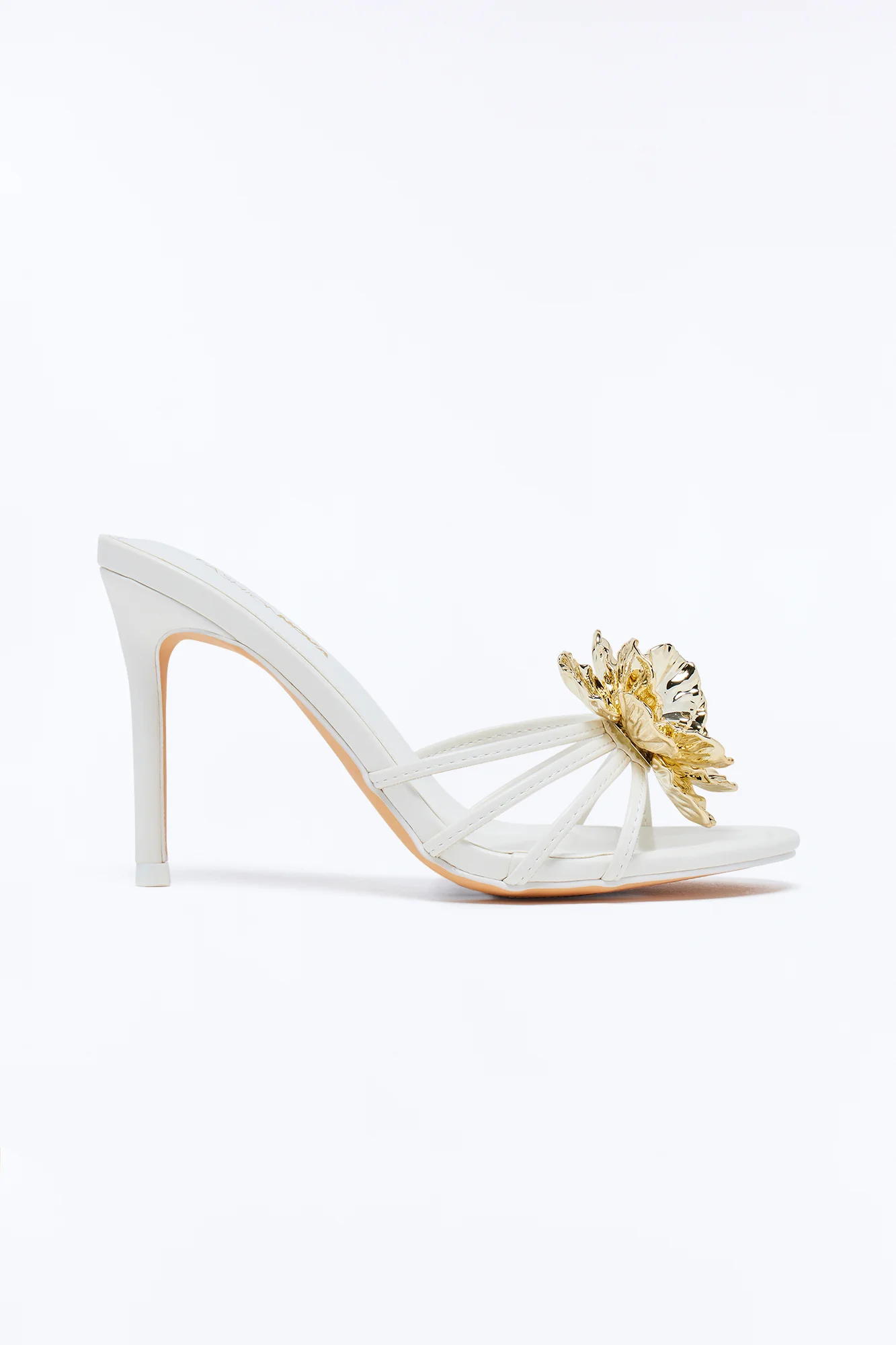 Iana Flower Stiletto Heels - White